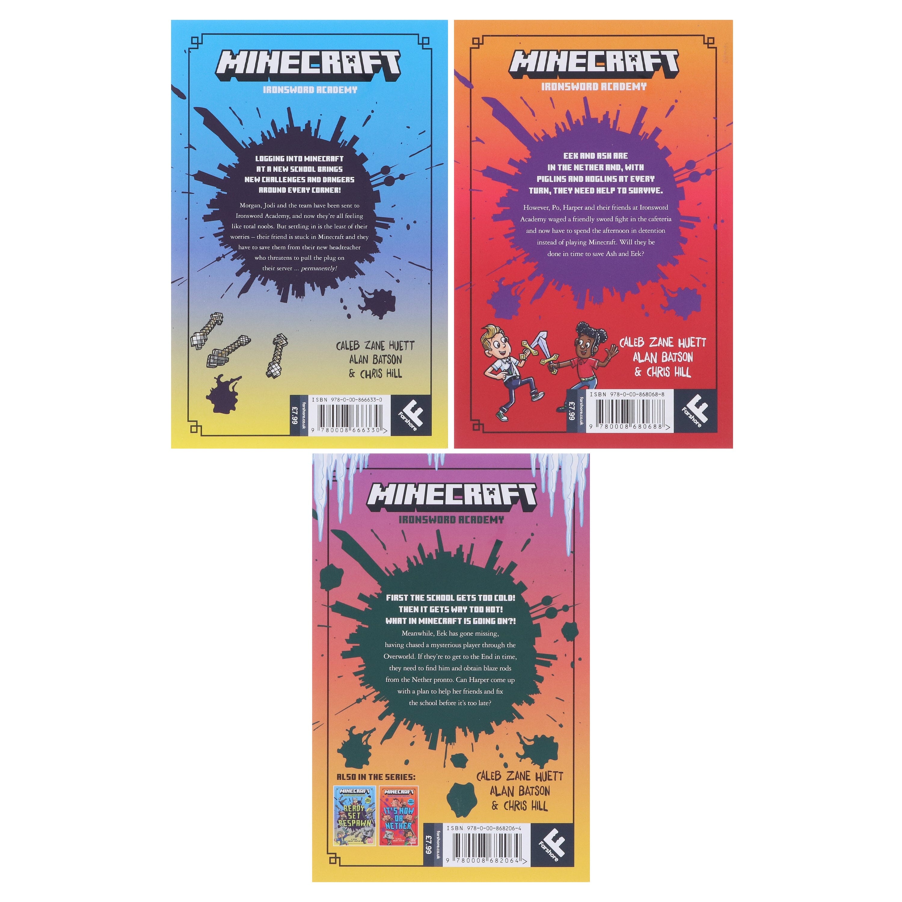 Minecraft Ironsword Academy Series by Mojang AB 3 Books Collection Set - Ages 6-9 - E-B00k