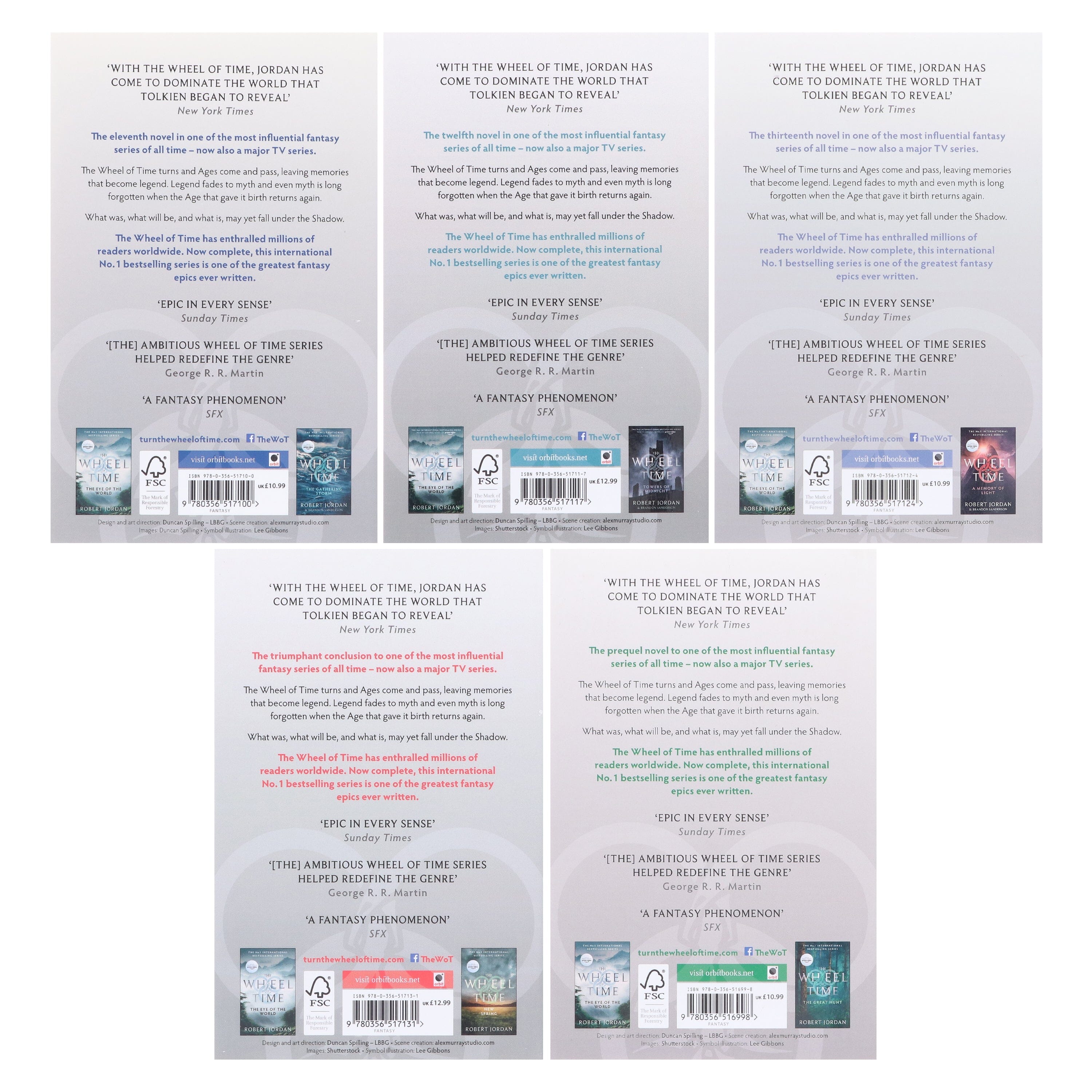 Damaged - The Wheel of Time by Robert Jordan: Books 11-14 & New Spring Collection Set - Fiction - E-B00k - T 37