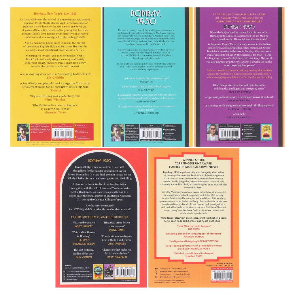 The Malabar House Series by Vaseem Khan 5 Books Collection Set - Fiction - E-B00k