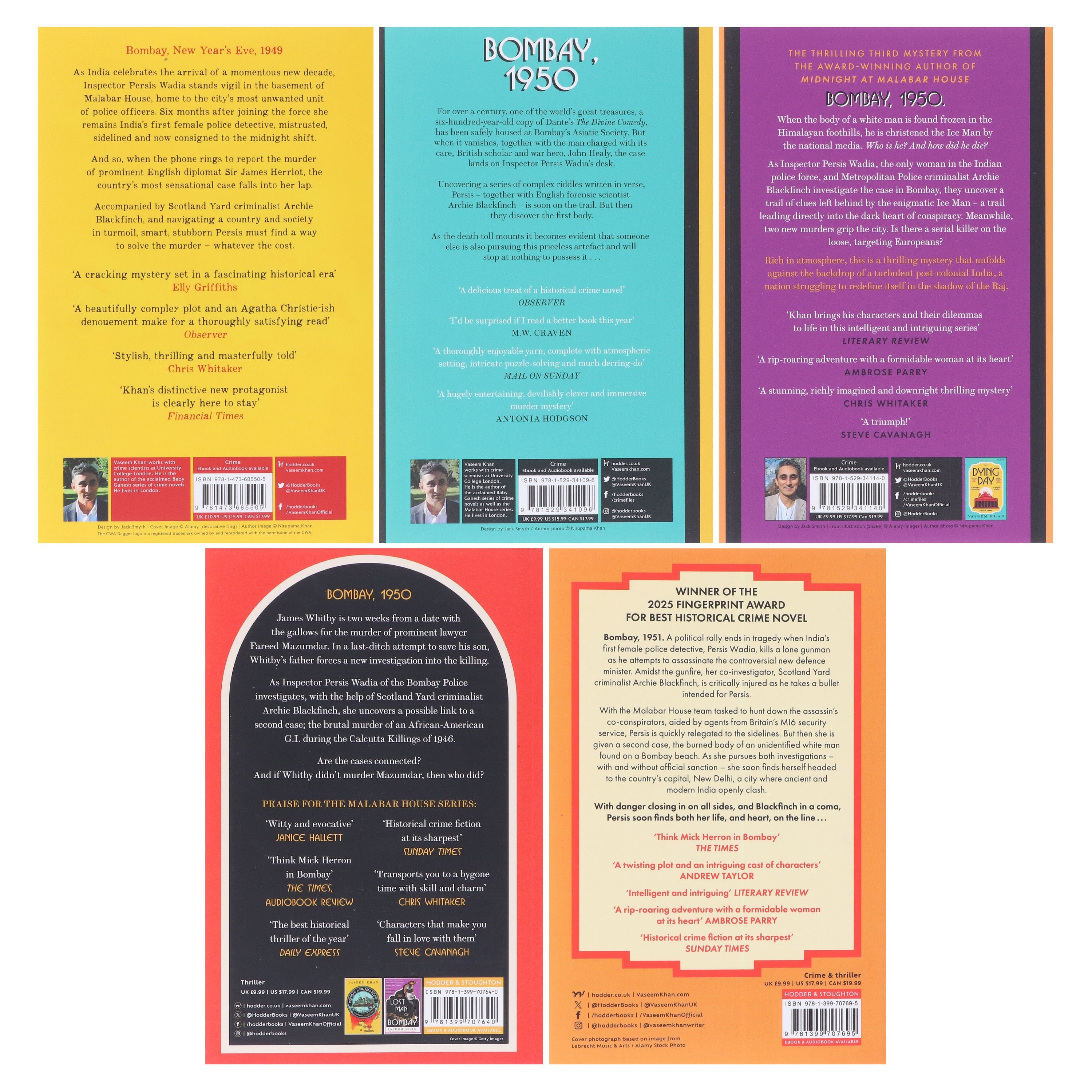 The Malabar House Series by Vaseem Khan 5 Books Collection Set - Fiction - E-B00k