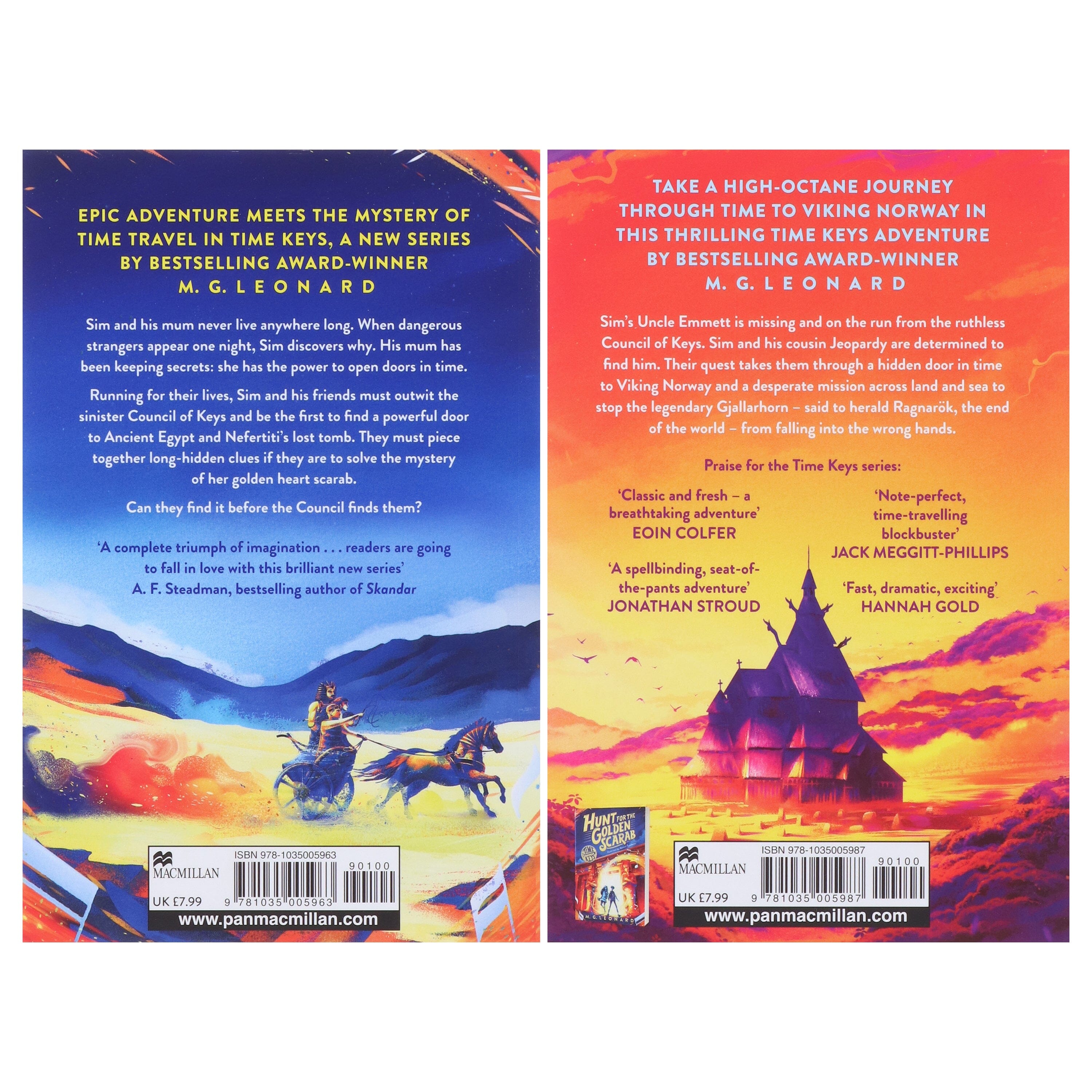 Time Keys Series by M. G. Leonard Illustrated 2 Books Collection Set - Ages 9-11 - E-B00k