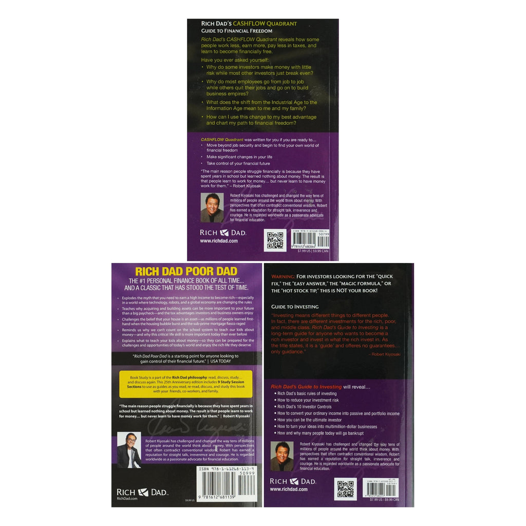 Rich Dad Poor Dad Robert T. Kiyosaki 3 Books Collection Set - Non Fiction - E-B00k