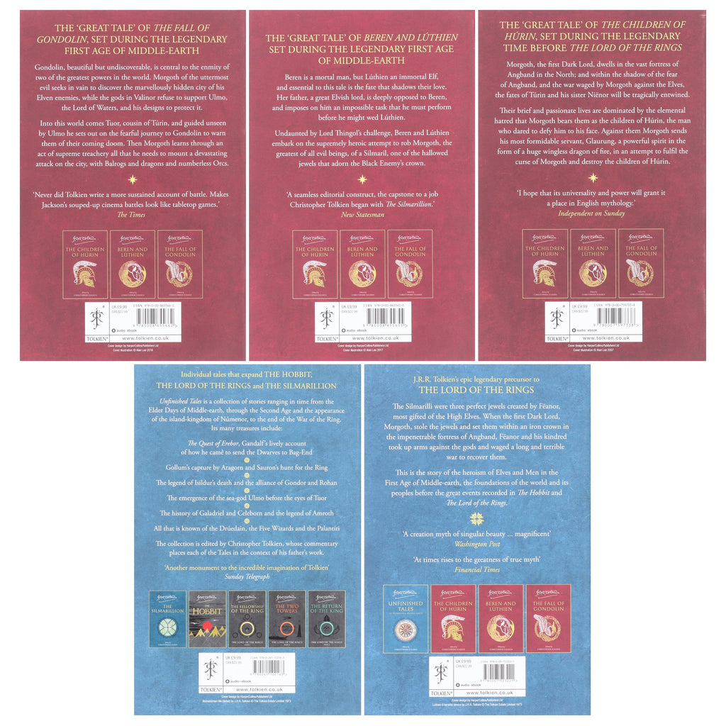 Damaged - Tales of Middle-Earth By J.R.R. Tolkien 5 Books Collection Set - Fiction - E-B00k - T 33