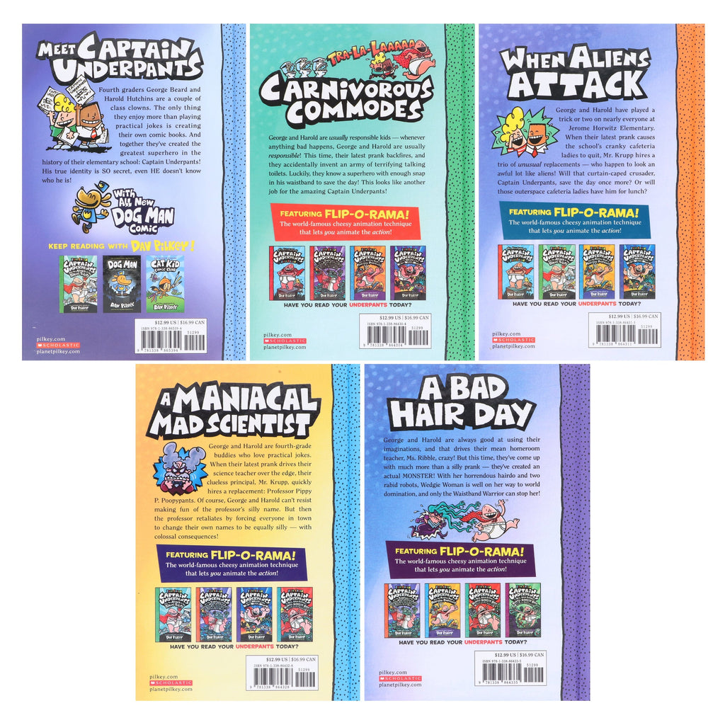 The Captain Underpants Colossal Color Collection Epic Graphic Novels 5 Books Set - Ages 7-10 - E-B00k