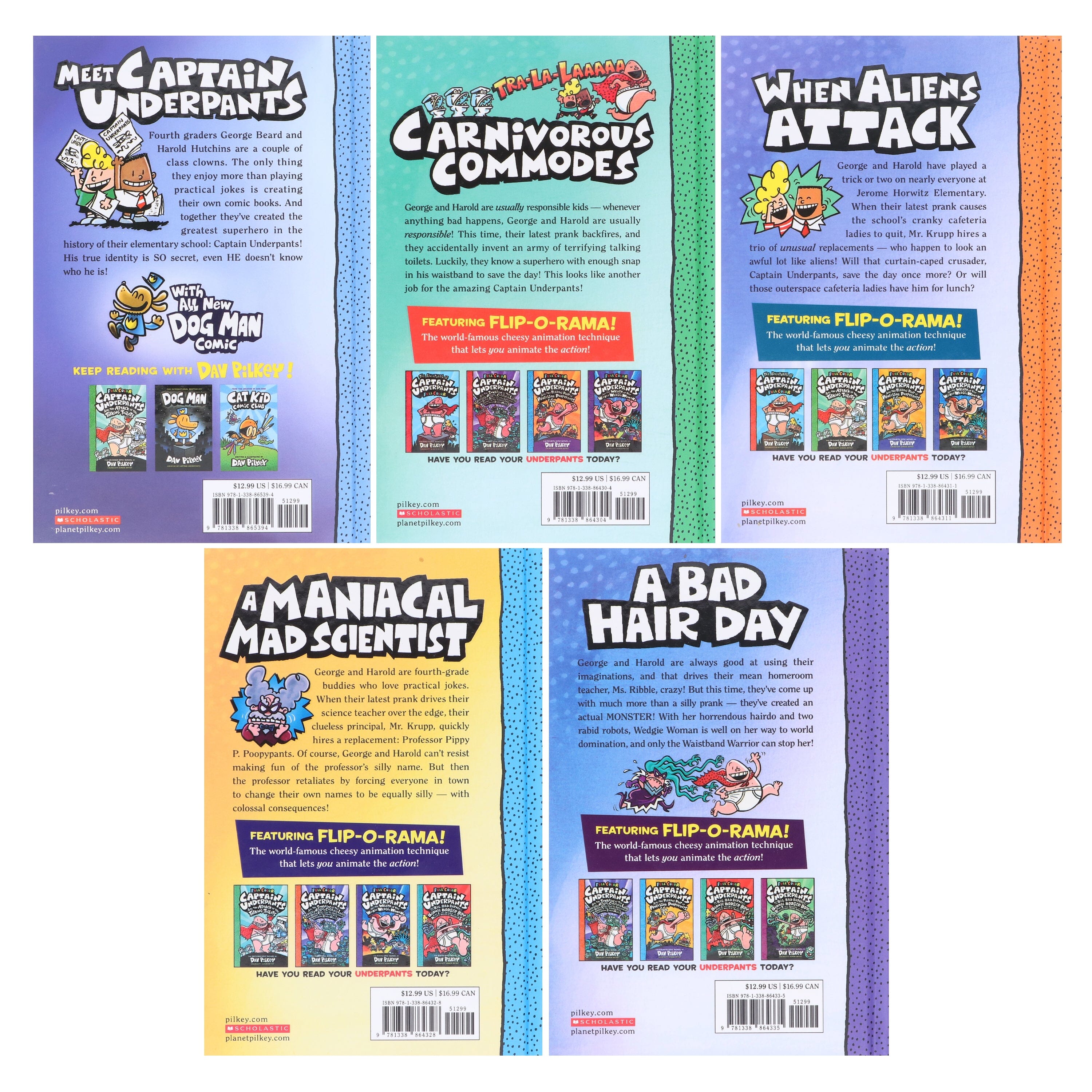 The Captain Underpants Colossal Color Collection Epic Graphic Novels 5 Books Set - Ages 7-10 - E-B00k