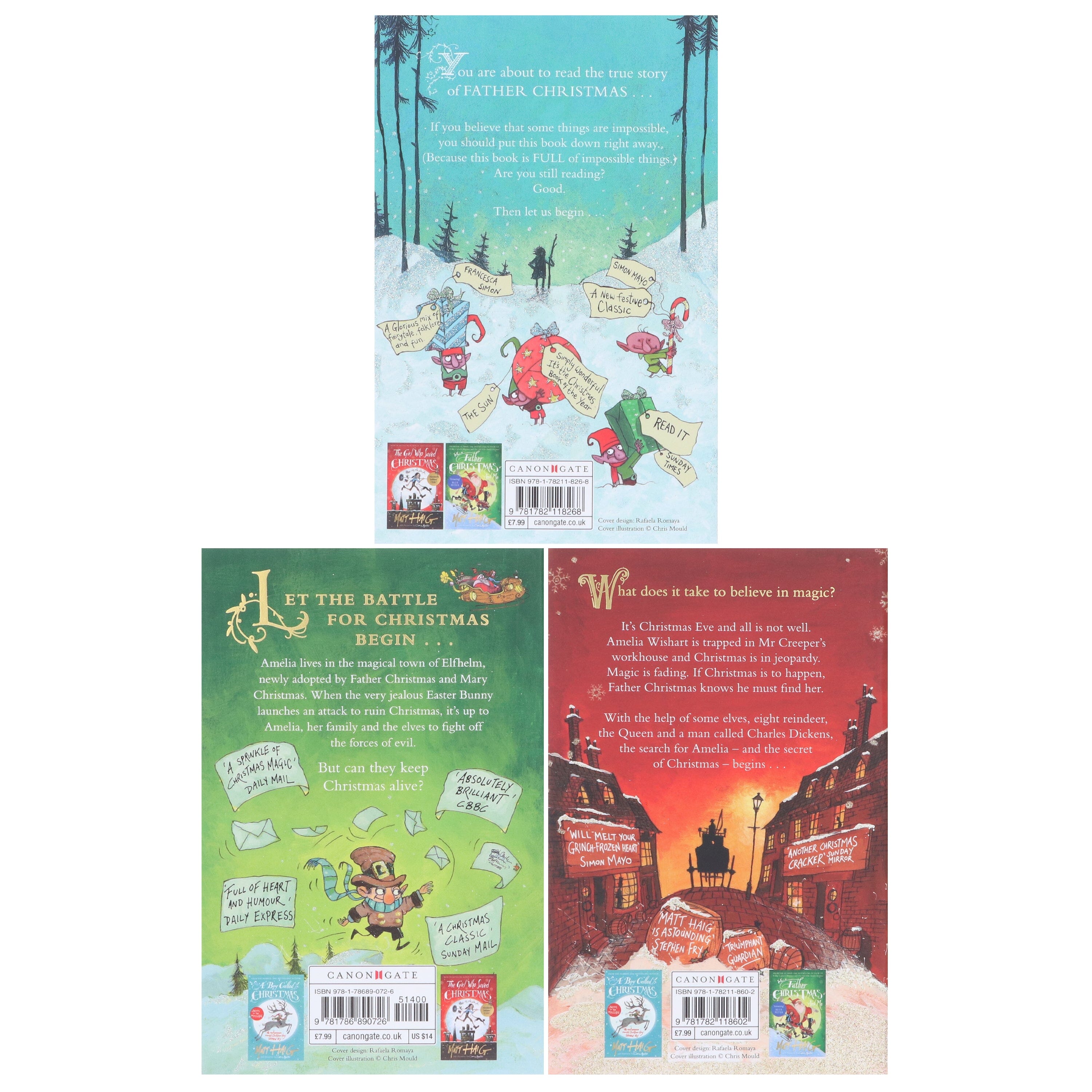 Damaged - A Boy Called Christmas by Matt Haig 3 Book Collection Set - Ages 7-11 - E-B00k - T 32