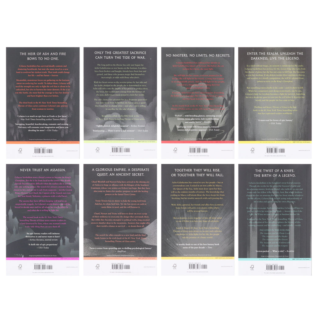 Damaged - Throne of Glass by Sarah J. Maas 8 Books Collection Set - Age 12+ - E-B00k - T 33
