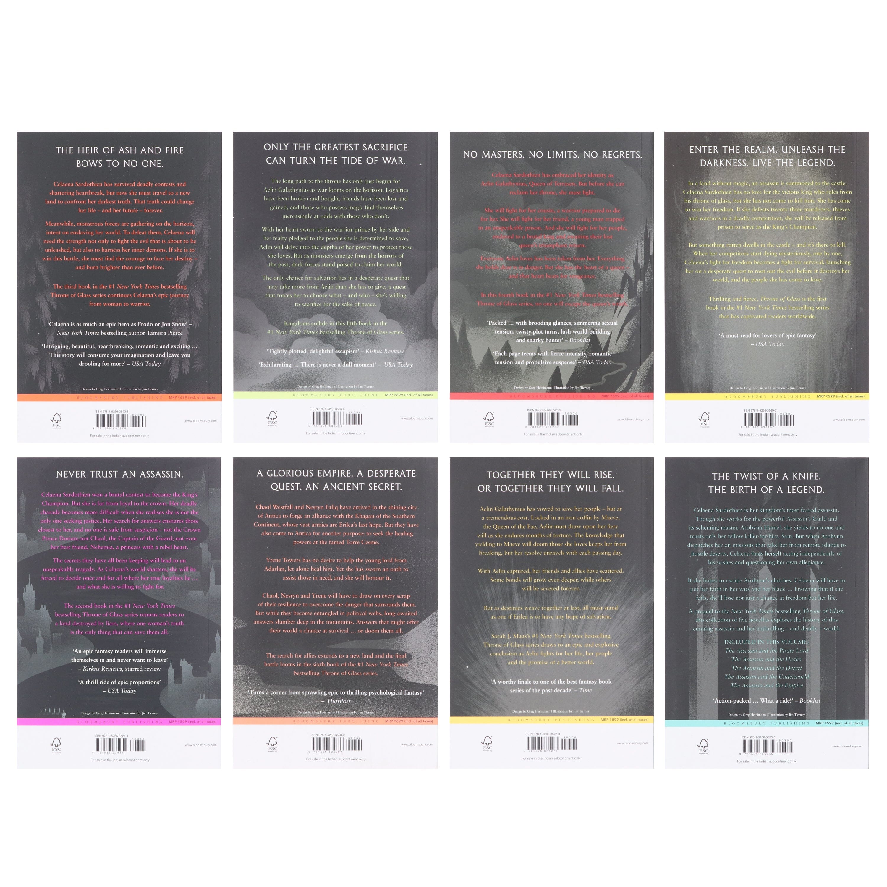 Damaged - Throne of Glass by Sarah J. Maas 8 Books Collection Set - Age 12+ - E-B00k - T 33