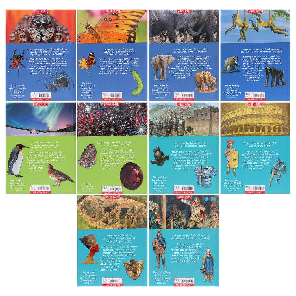 100 Facts Series by Steve Parker & Others 10 Books Collection Set - Ages 7+ - E-B00k