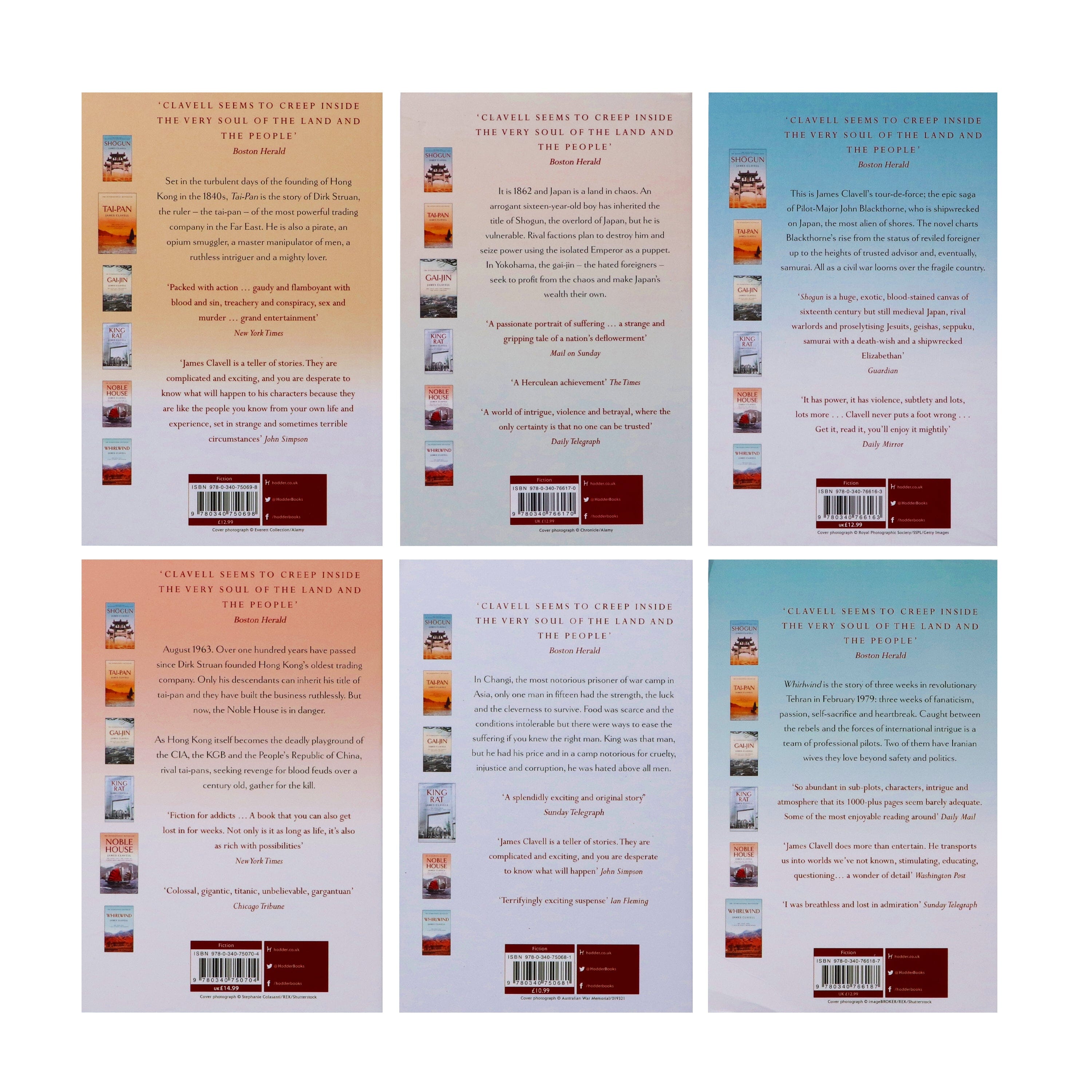 Damaged - Shogun by James Clavell: The Asian Saga 6 Books Collection Set - Fiction - E-B00k - T 33