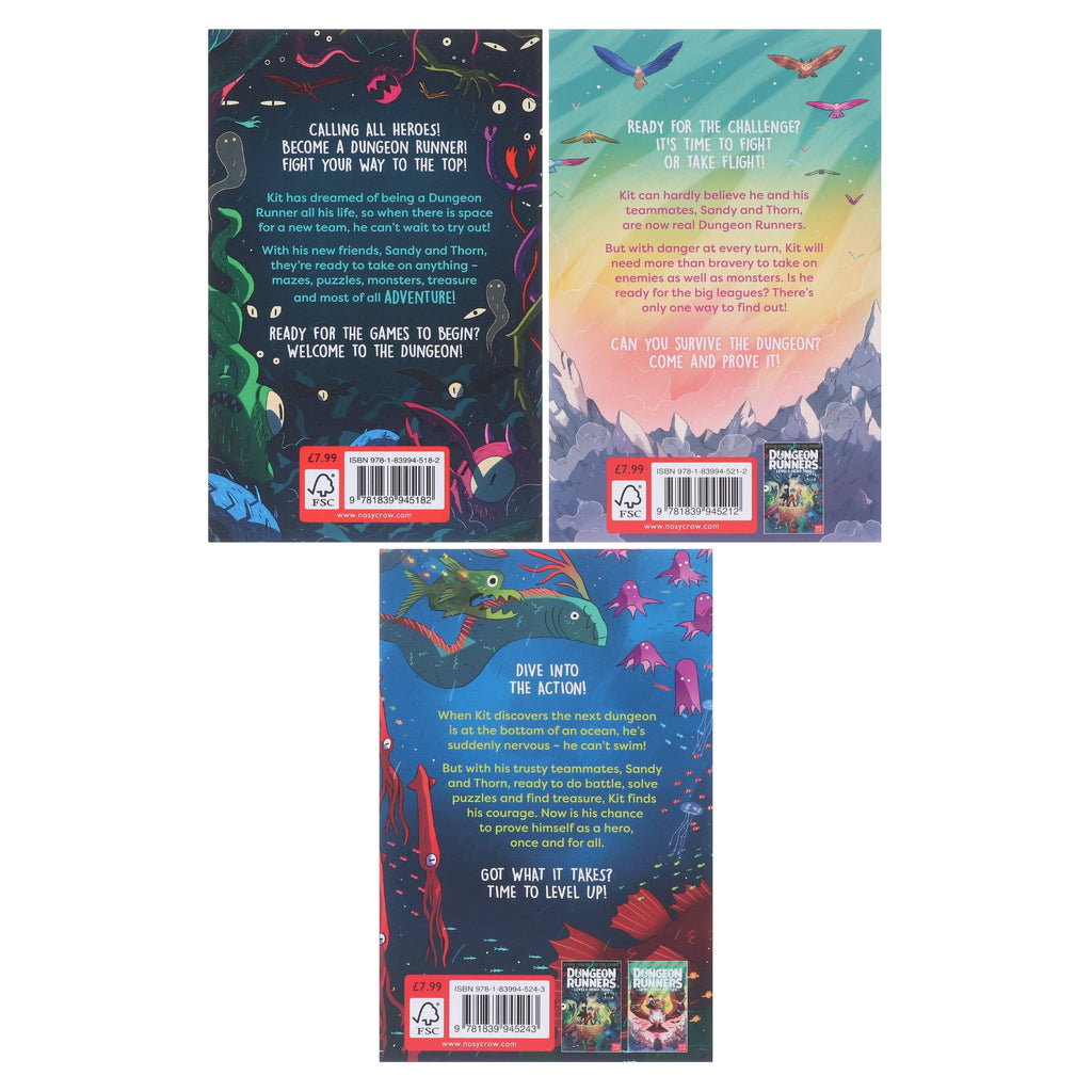 Dungeon Runners Series By Kieran Larwood: Illustrated 3 Books Collection Set - Ages 7-9 - E-B00k