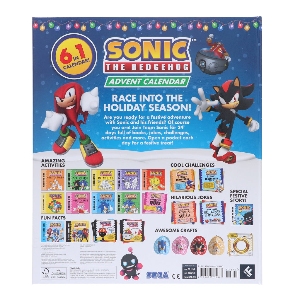 Sonic The Hedgehog Advent Calendar: 24 Days of Activities, Jokes And More! - Ages 5-10 - E-B00k