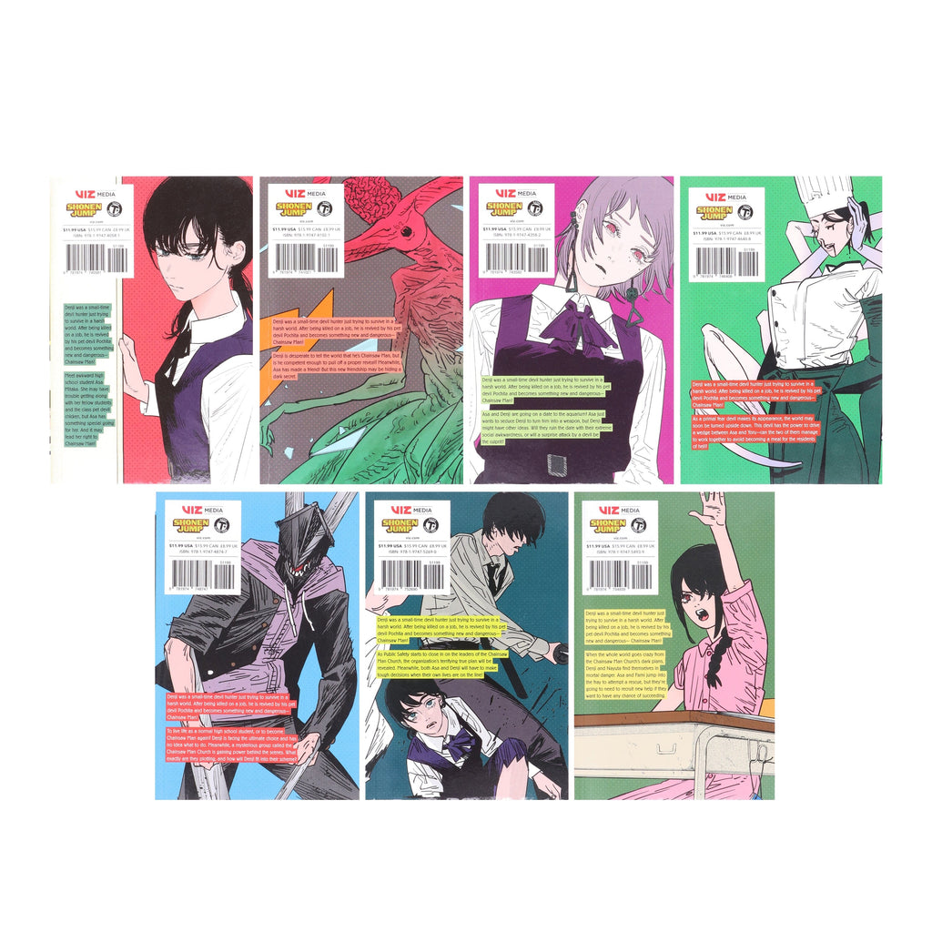 Chainsaw Man Volume 12-18 by Tatsuki Fujimoto: 7 Books Collection Set - Manga - E-B00k