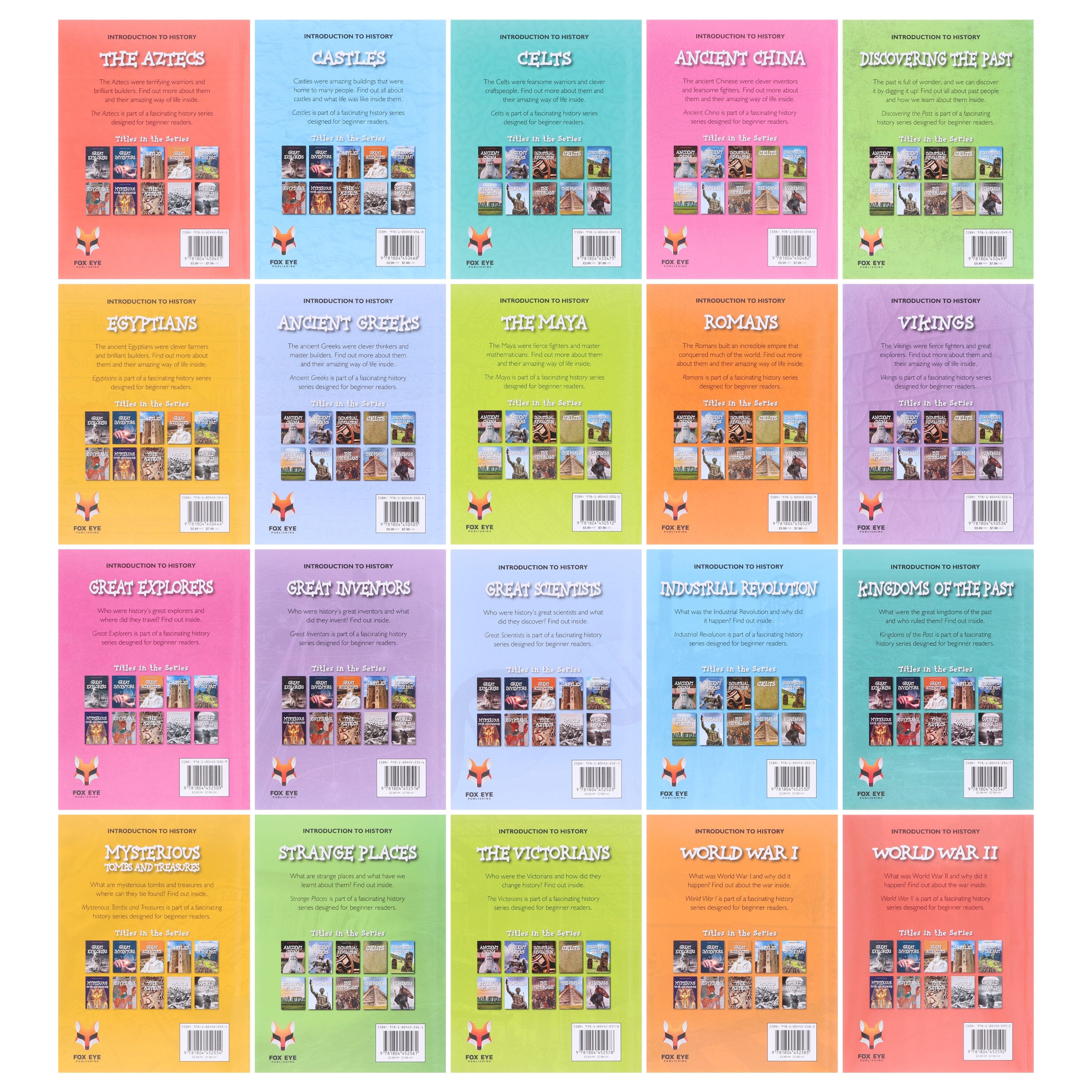 Introduction to History for Beginners Series (1&2) by Jasmine Brooke 20 Books Collection E-Books Set - Ages 7+ - E-B00k