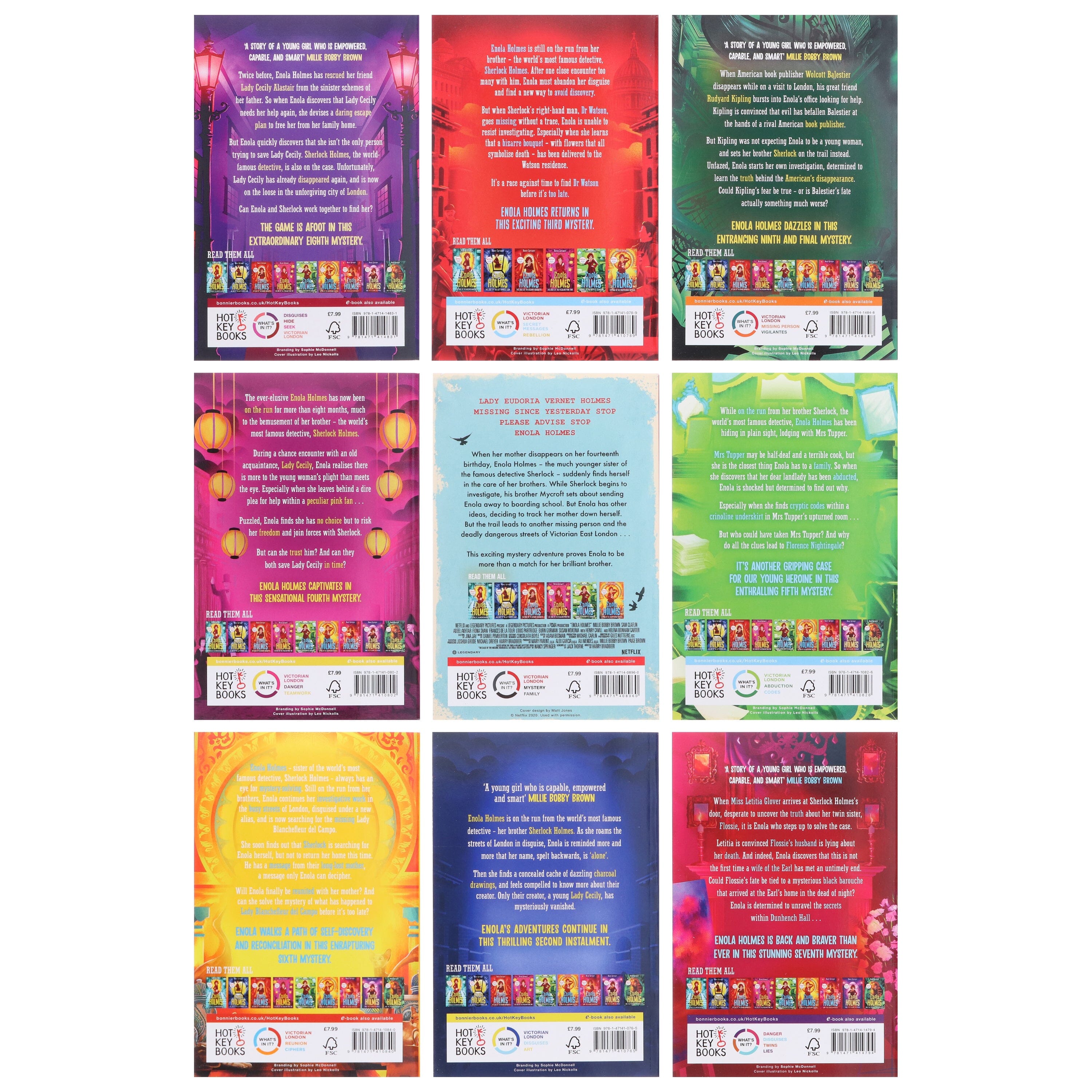 Damaged - Enola Holmes Series By Nancy Springer Complete: 9 Books Collection Set - Ages 9+ - E-B00k - T 33