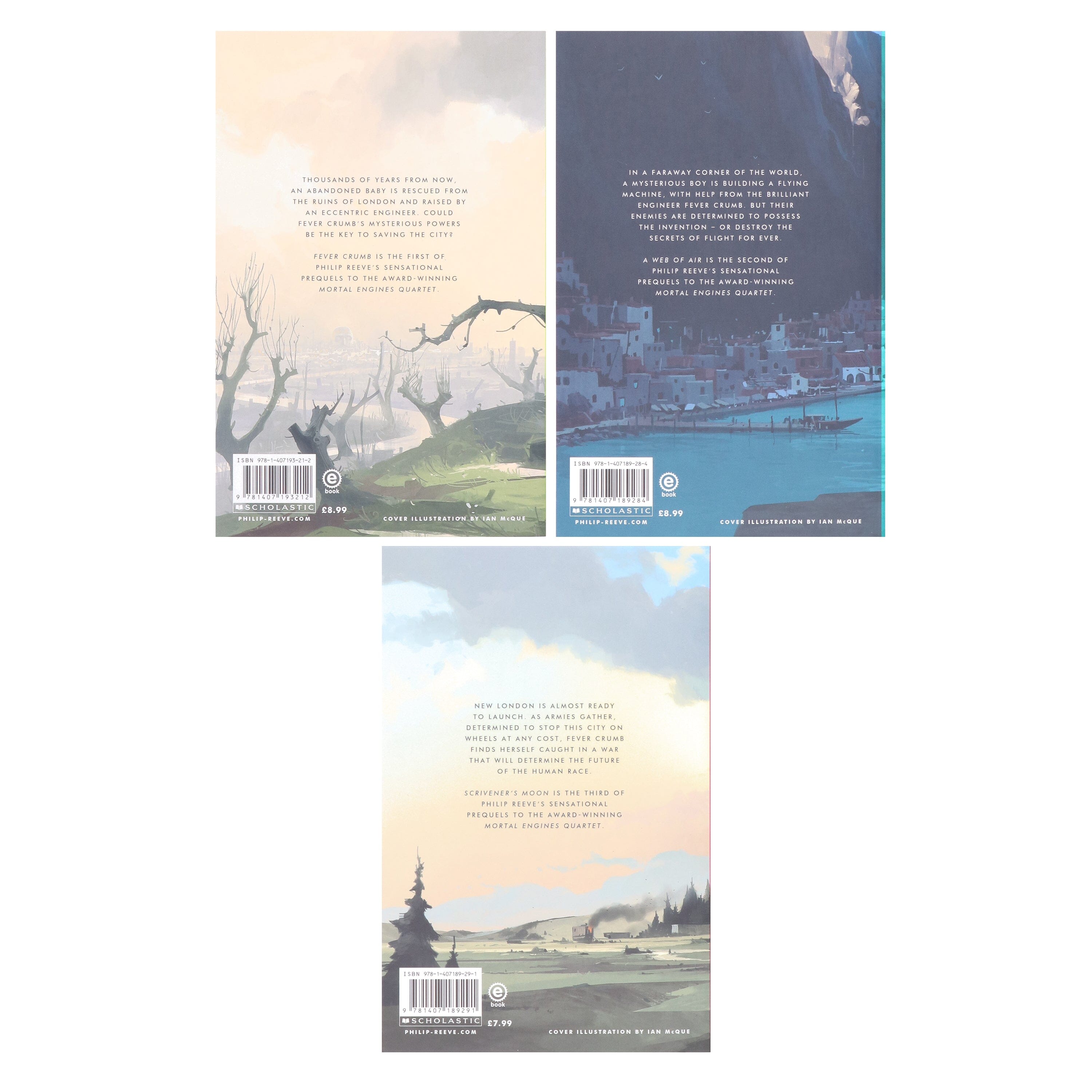 Fever Crumb Trilogy (Mortal Engines Prequel) By Philip Reeve: 3 Books Collection Set -  Ages 10-17 - E-B00k