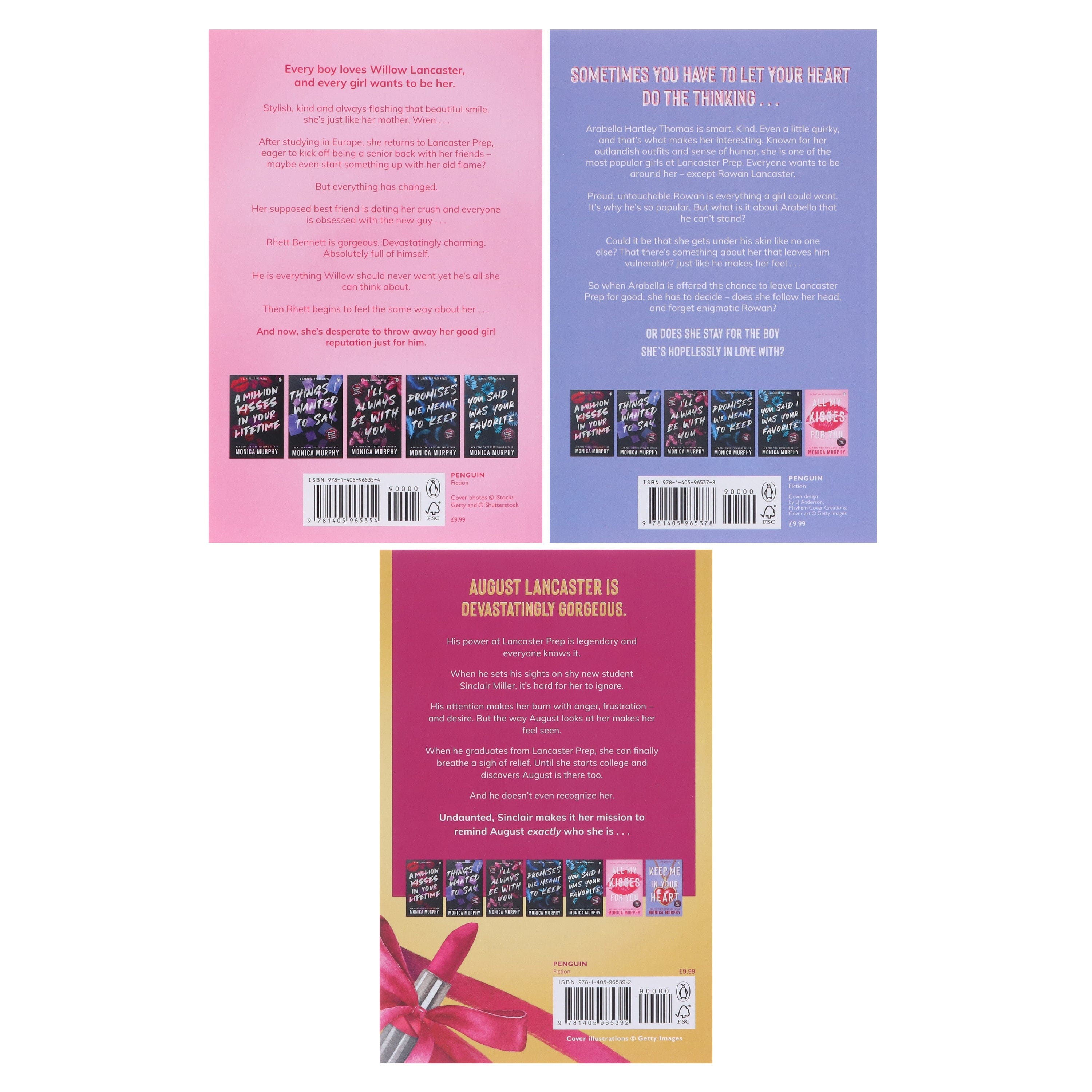 Lancaster Prep Series by Monica Murphy 3 Books Collection Set - Fiction - E-B00k