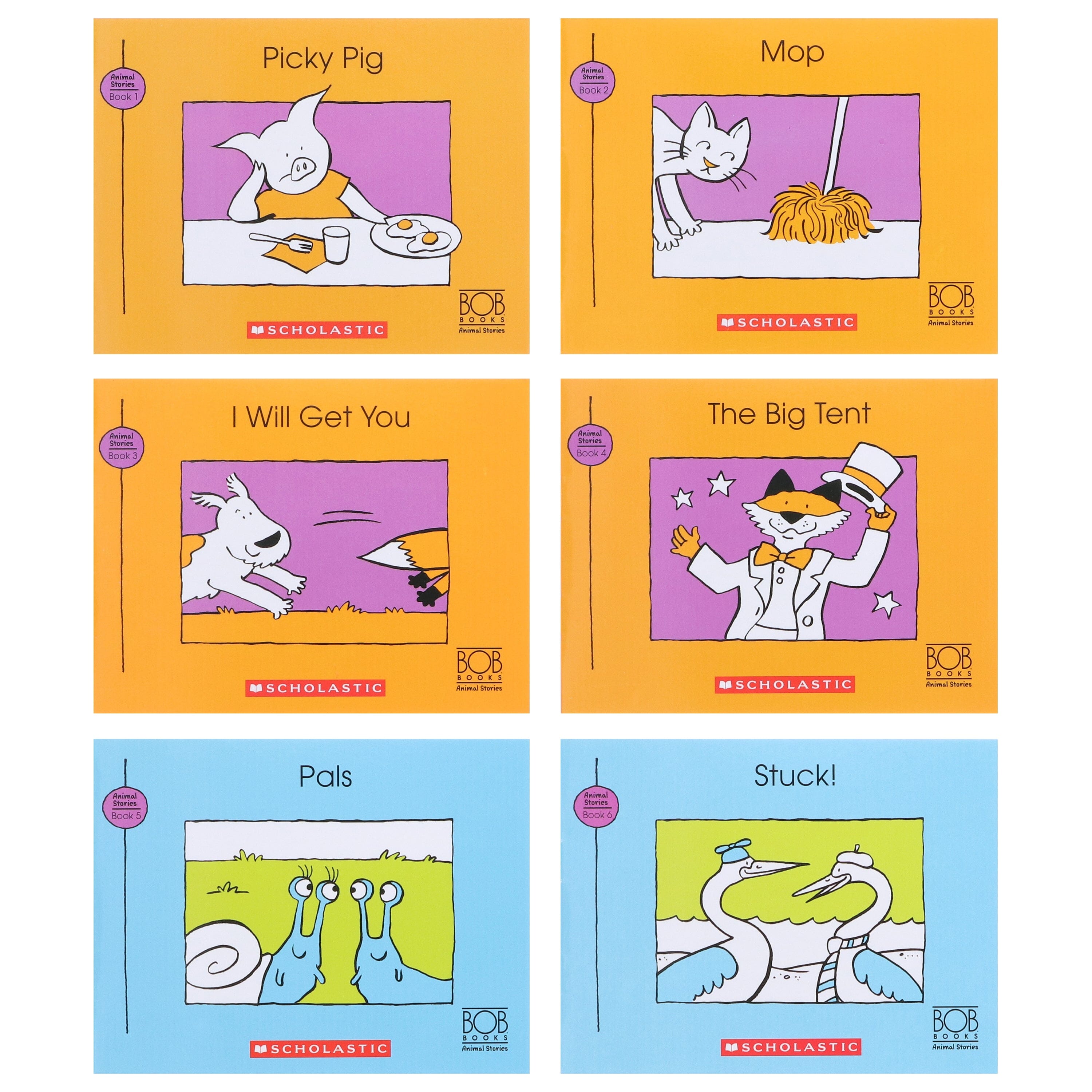 Bob Books: Animal Stories (Stage 2: Emerging Reader) 12 Books Collection Set By Scholastic - Ages 3-6 - E-B00k