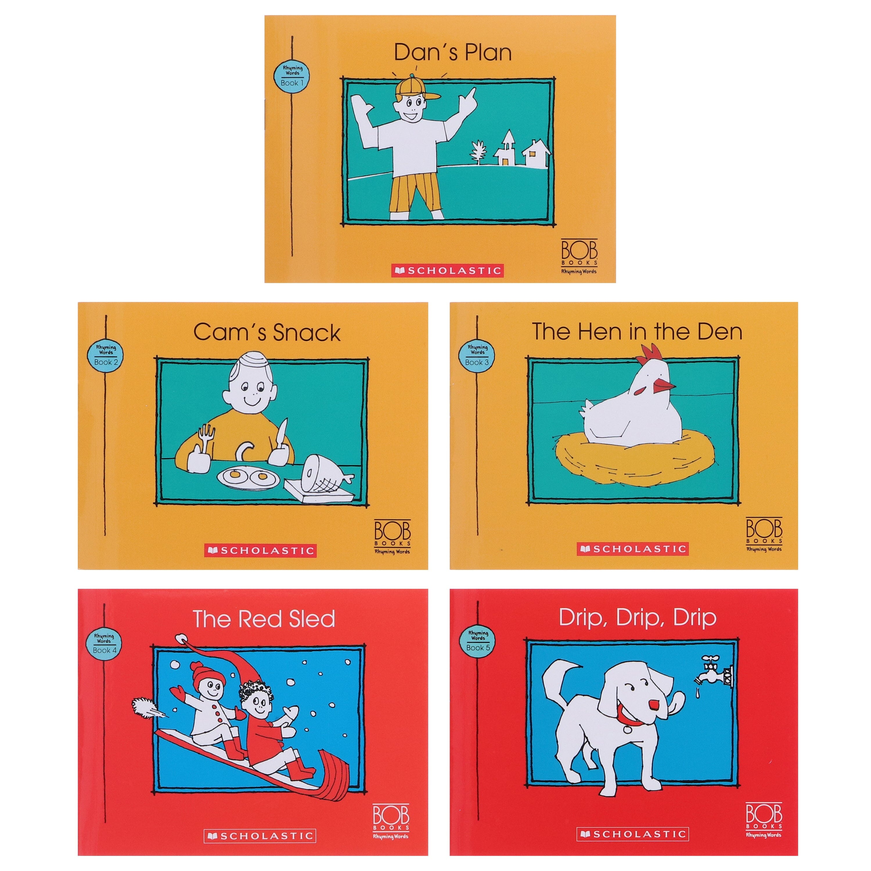 Bob Books: Rhyming Words (Stage 1: Starting To Read) 10 Books Collection Set By Scholastic - Ages 3-6 - E-B00k