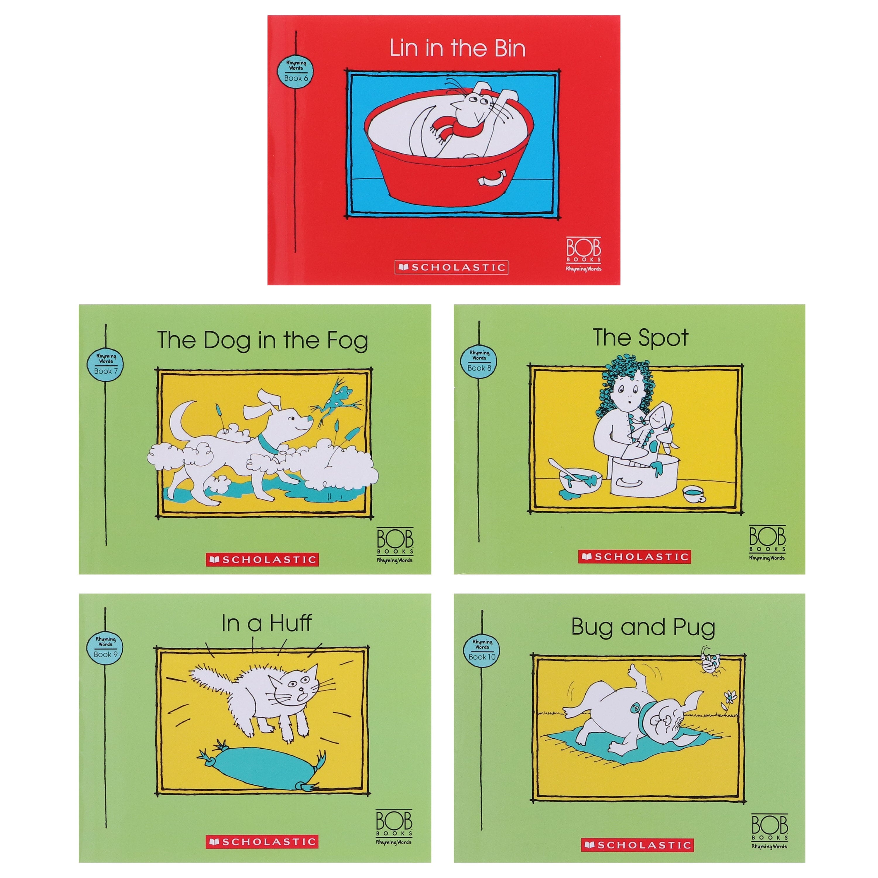 Bob Books: Rhyming Words (Stage 1: Starting To Read) 10 Books Collection Set By Scholastic - Ages 3-6 - E-B00k