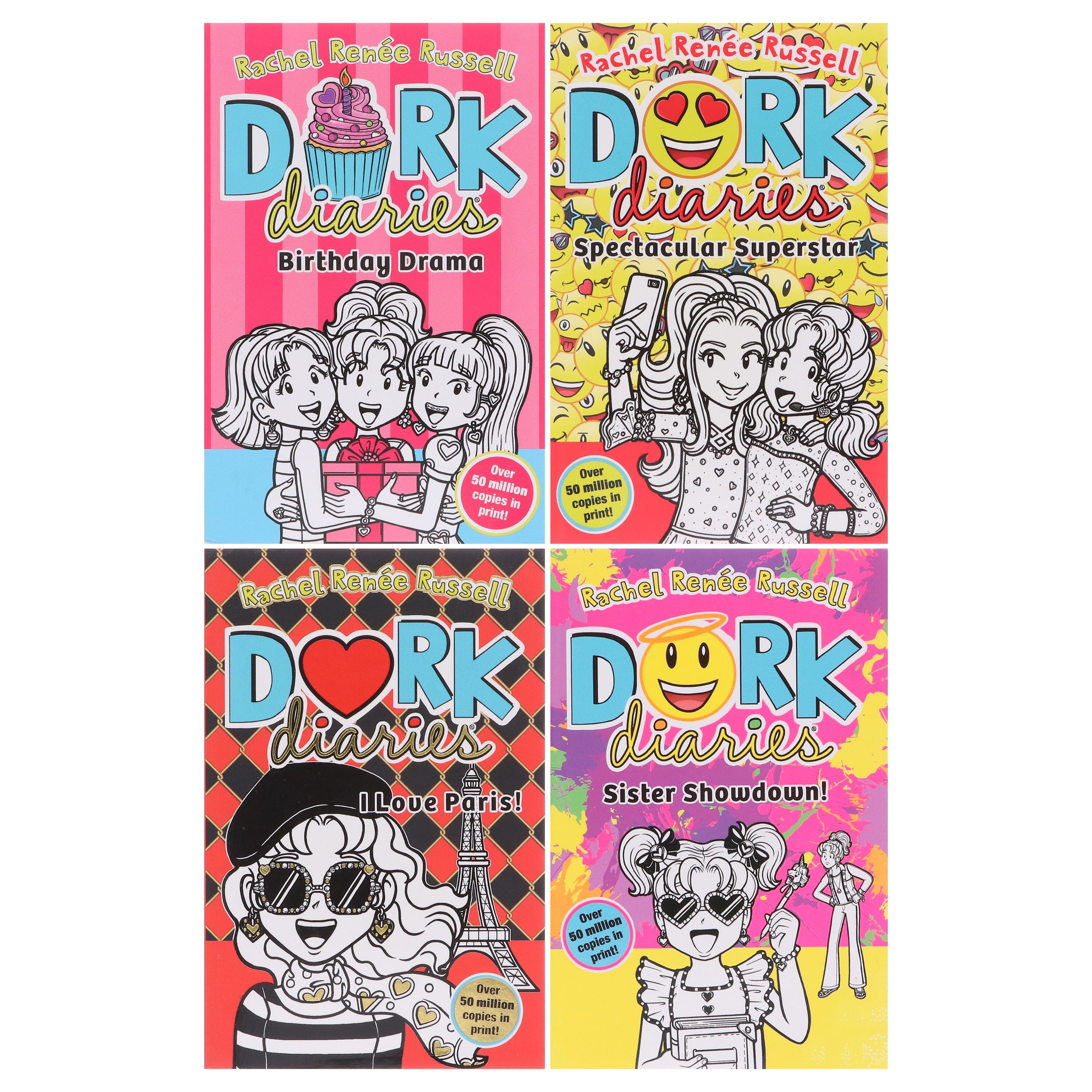 Dork Diaries Series (Vol. 13-16) By Rachel Renee Russell 4 Books Collection Set - Ages 9-11 - E-B00k