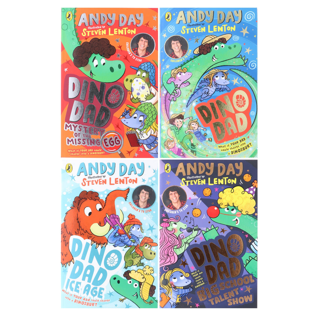 Dino Dad Series by Andy Day Illustrated 4 Books Collection Set - Ages 4-8 - E-B00k