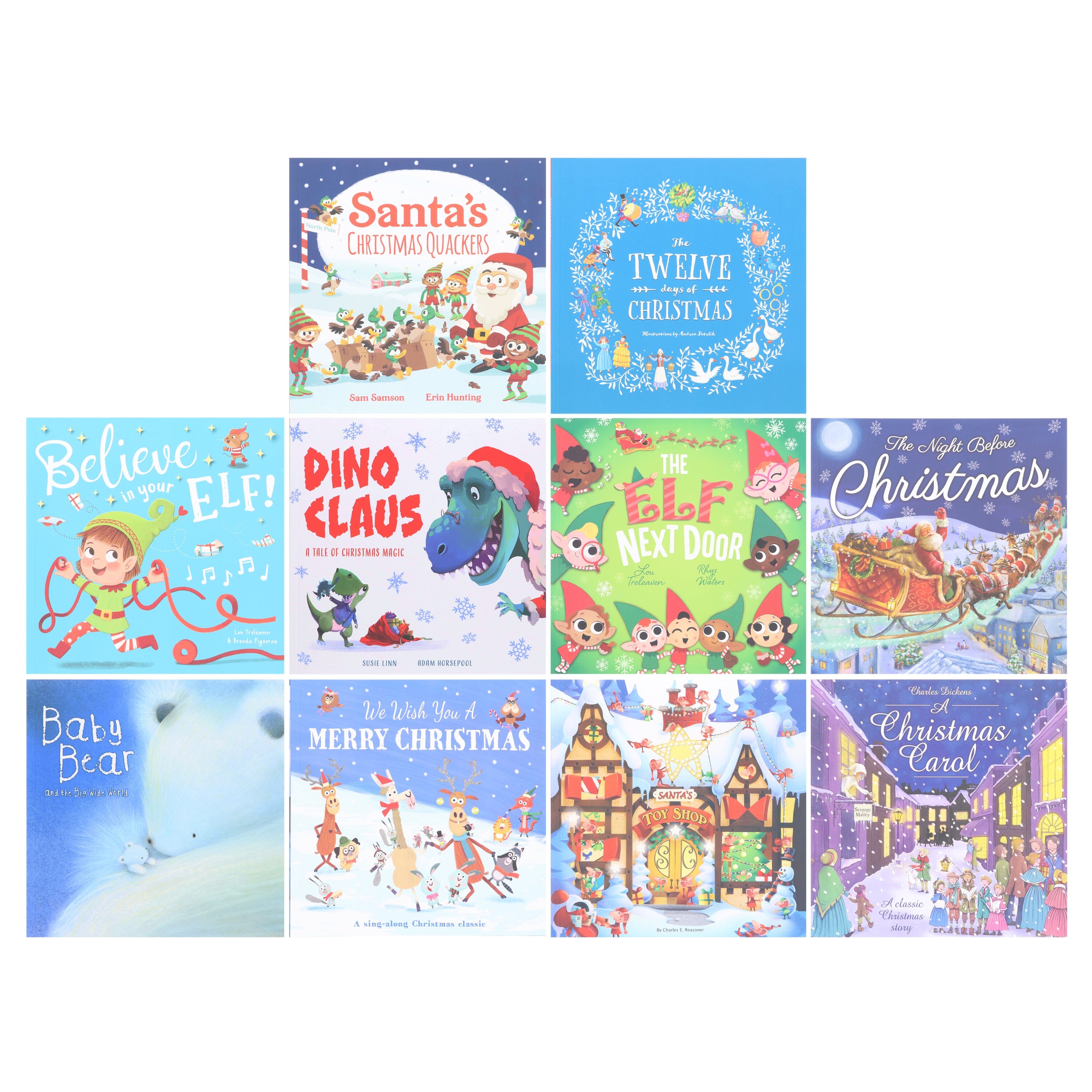 Santa's Big Pack of Christmas Stories 10 Book Collection Set by Joshua George & Others - Ages 3-5 - E-B00k