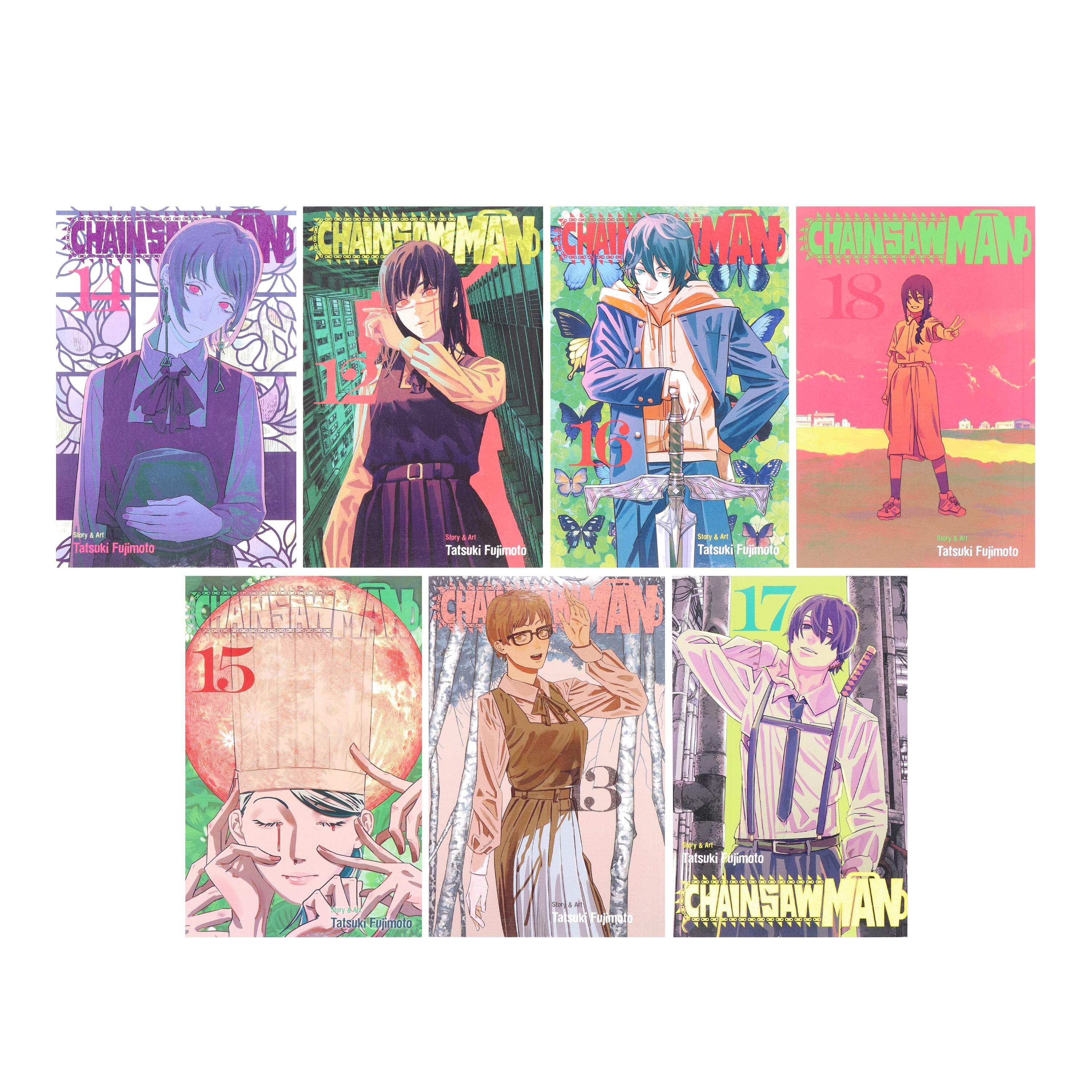 Chainsaw Man Volume 12-18 by Tatsuki Fujimoto: 7 Books Collection Set - Manga - E-B00k