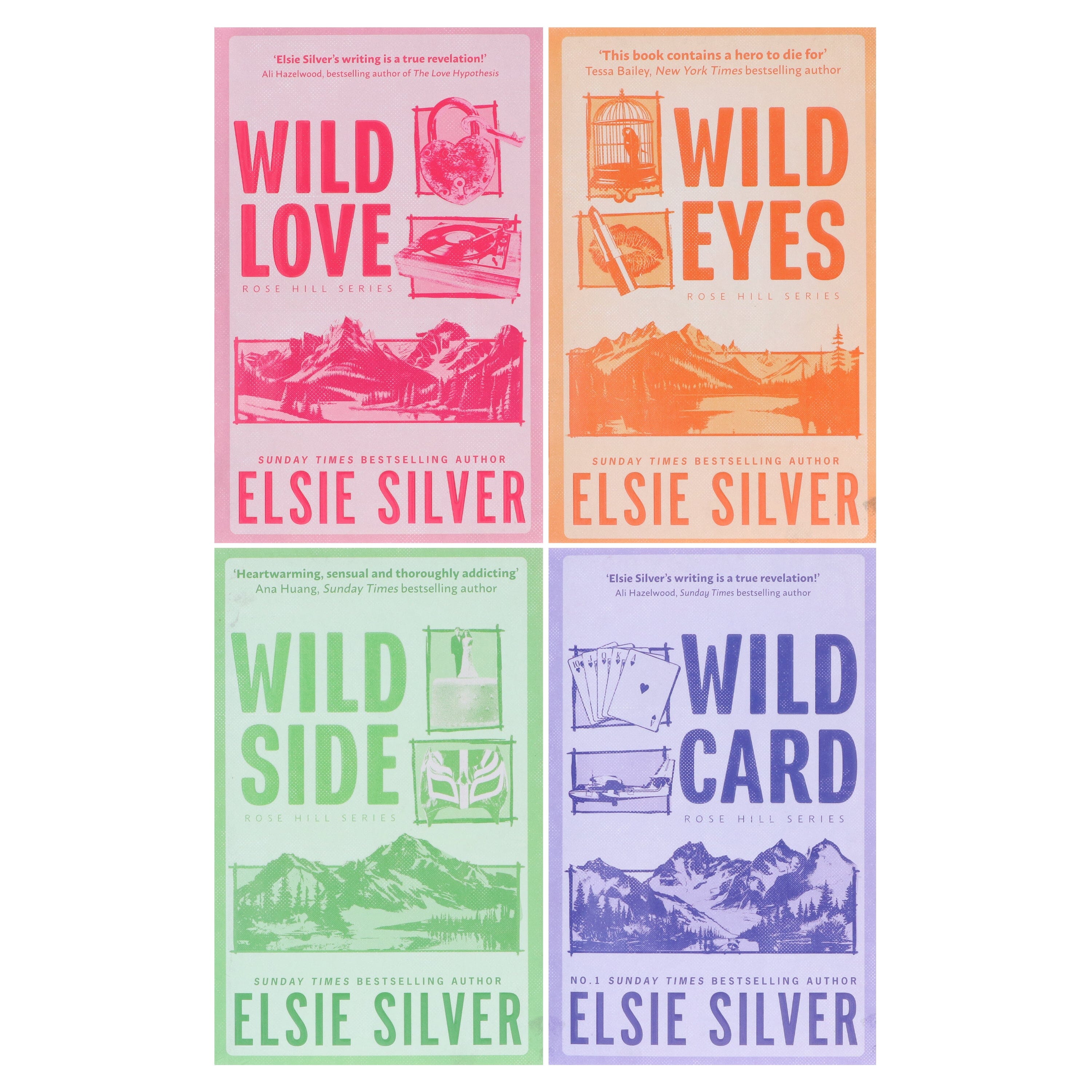 Rose Hill Series By Elsie Silver (Wild Love, Wild Eyes, Wild Side & Wild Card) 4 Books Collection Set - Fiction - E-B00k