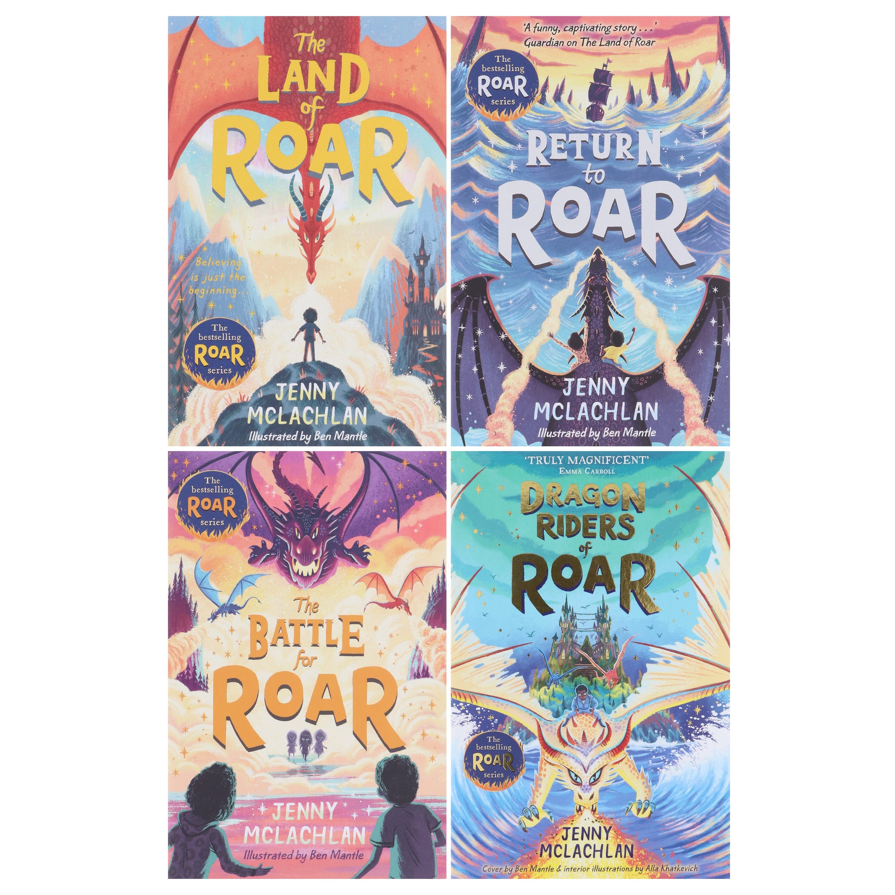 The Land of Roar Series by Jenny McLachlan Illustrated 4 Books Collection Set - Ages 9-14 - E-B00k