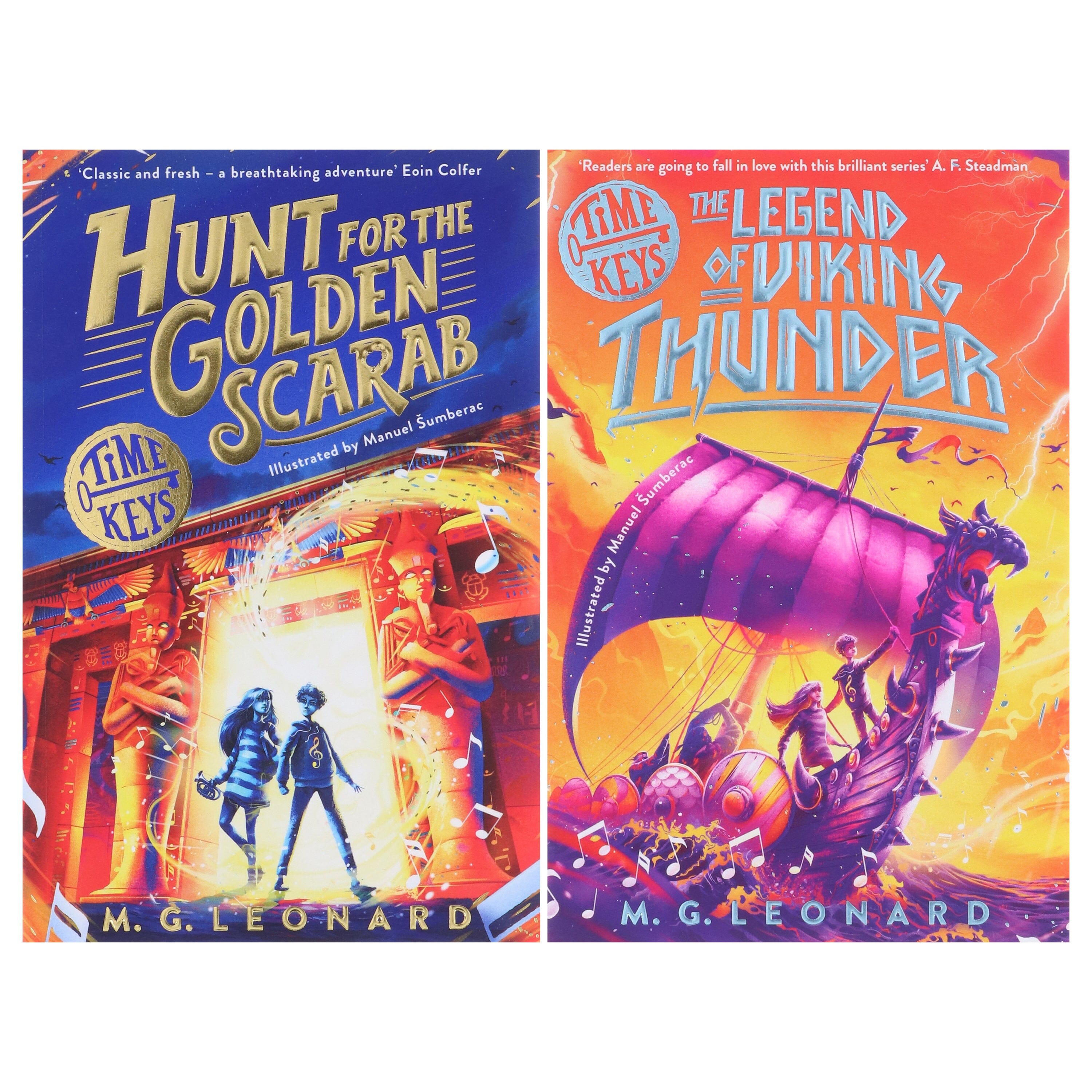Time Keys Series by M. G. Leonard Illustrated 2 Books Collection Set - Ages 9-11 - E-B00k