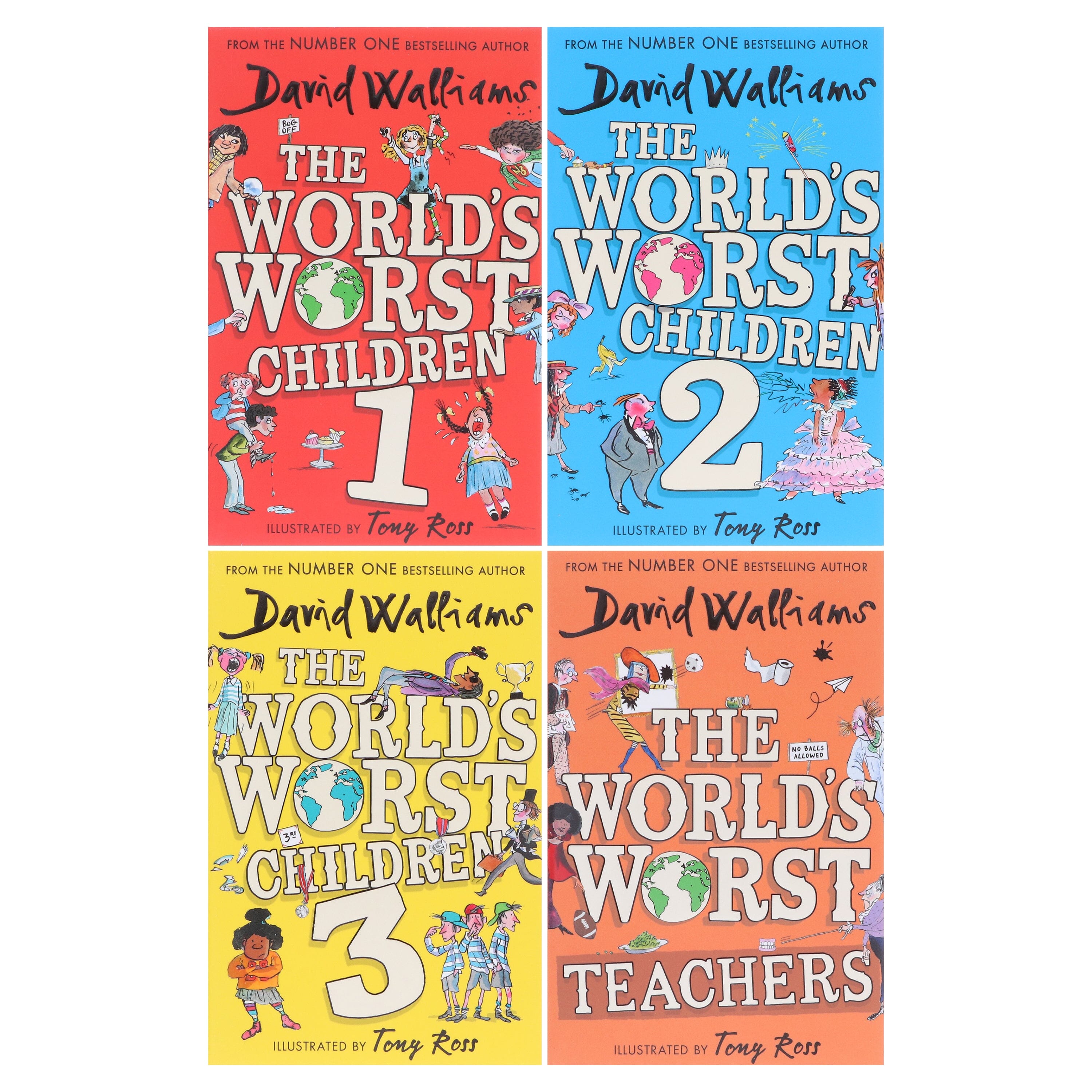 The World's Worst Children Series by David Walliams: Illustrated 4 Books Collection Set - Ages 7-12 -E-B00k