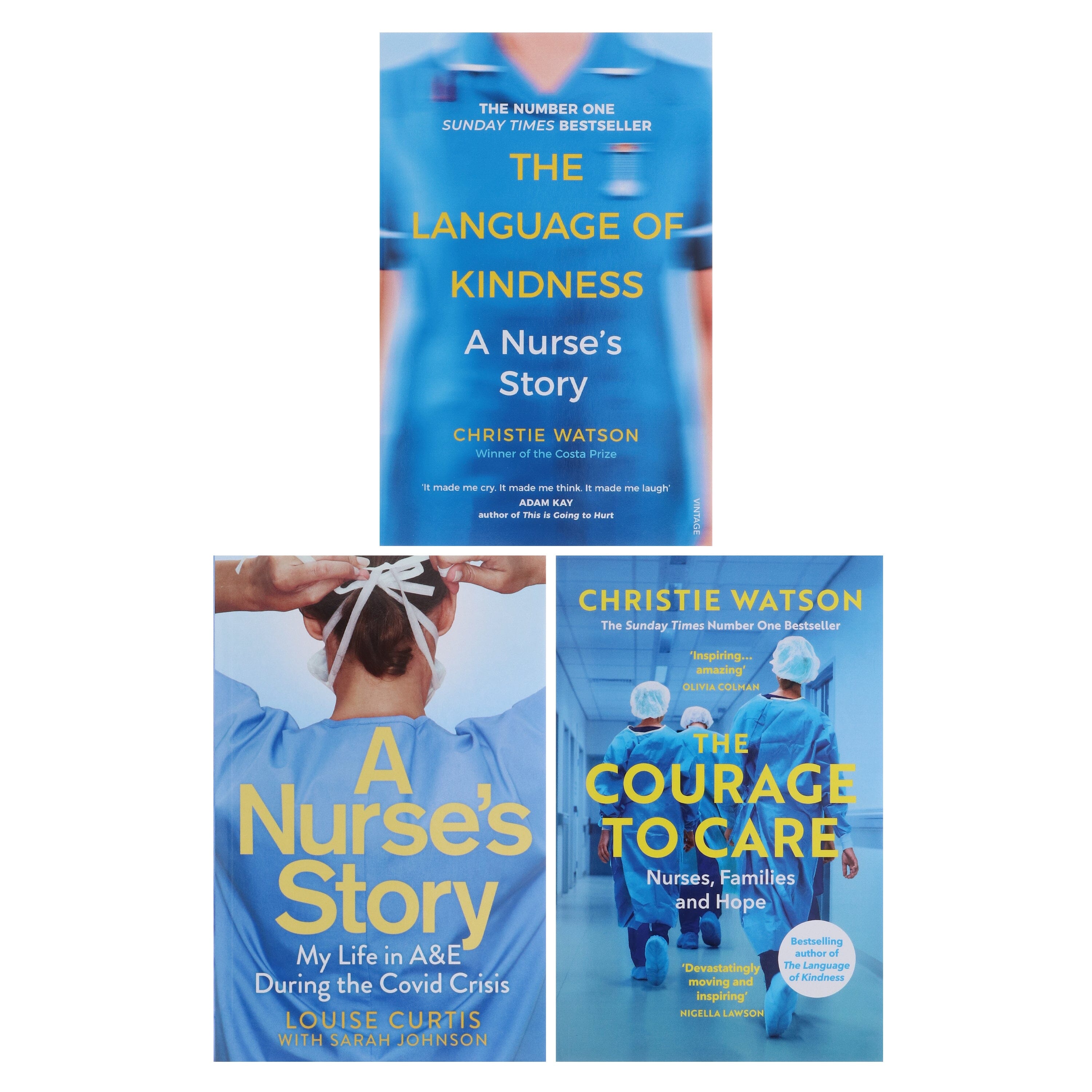 The Language of Kindness, The Courage to Care & A Nurse's Story by Christie Watson, Sarah Johnson & Louise Curtis 3 Books Collection Set - Non Fiction - E-B00k
