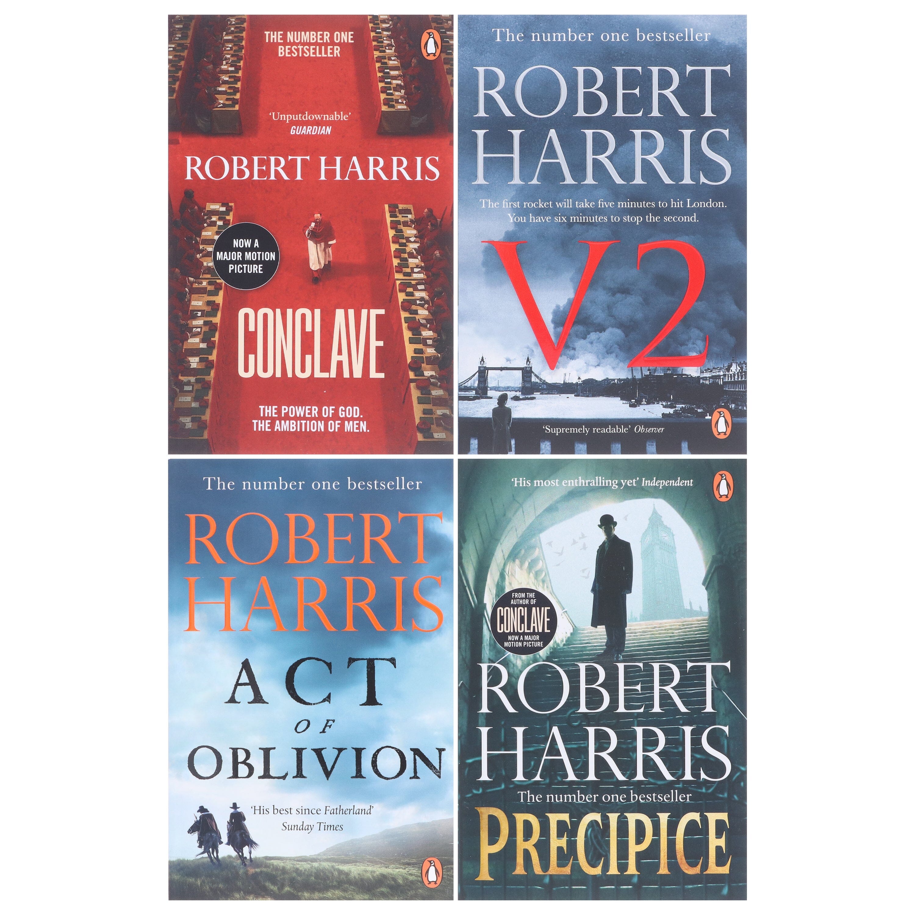 Robert Harris Collection (Conclave,V2, Act of Oblivion & Precipice) 4 Books Set - Fiction - E-B00k