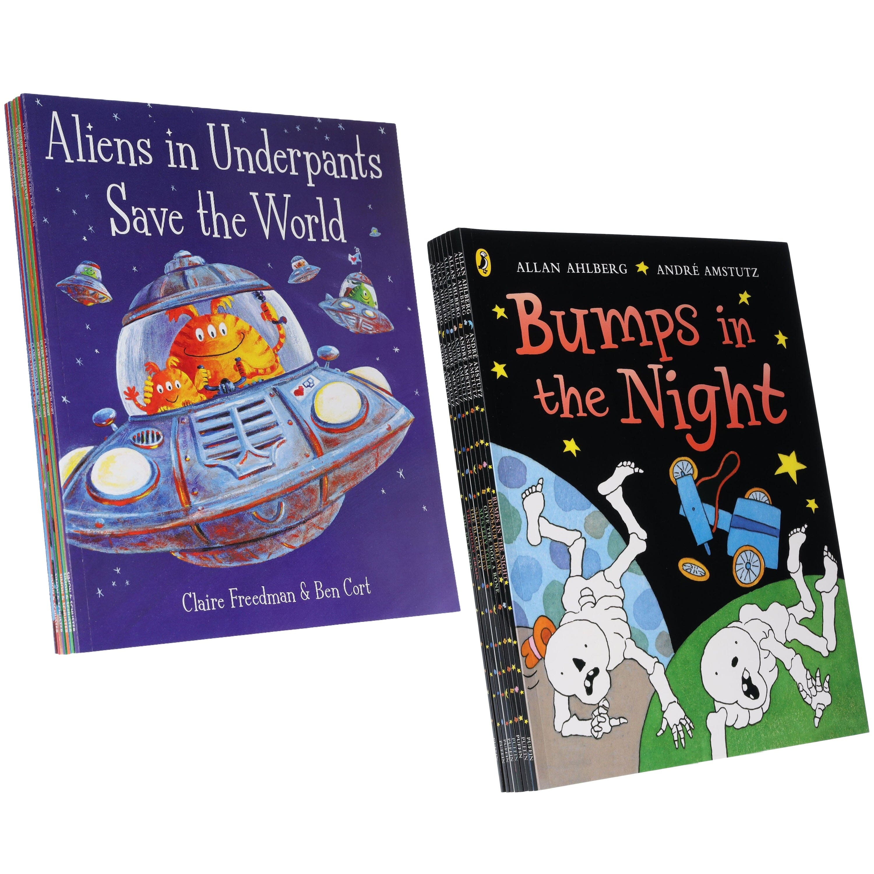 Aliens Love Underpants & FunnyBones: 14 Books Collection Set - Ages 3-7 - E-B00k