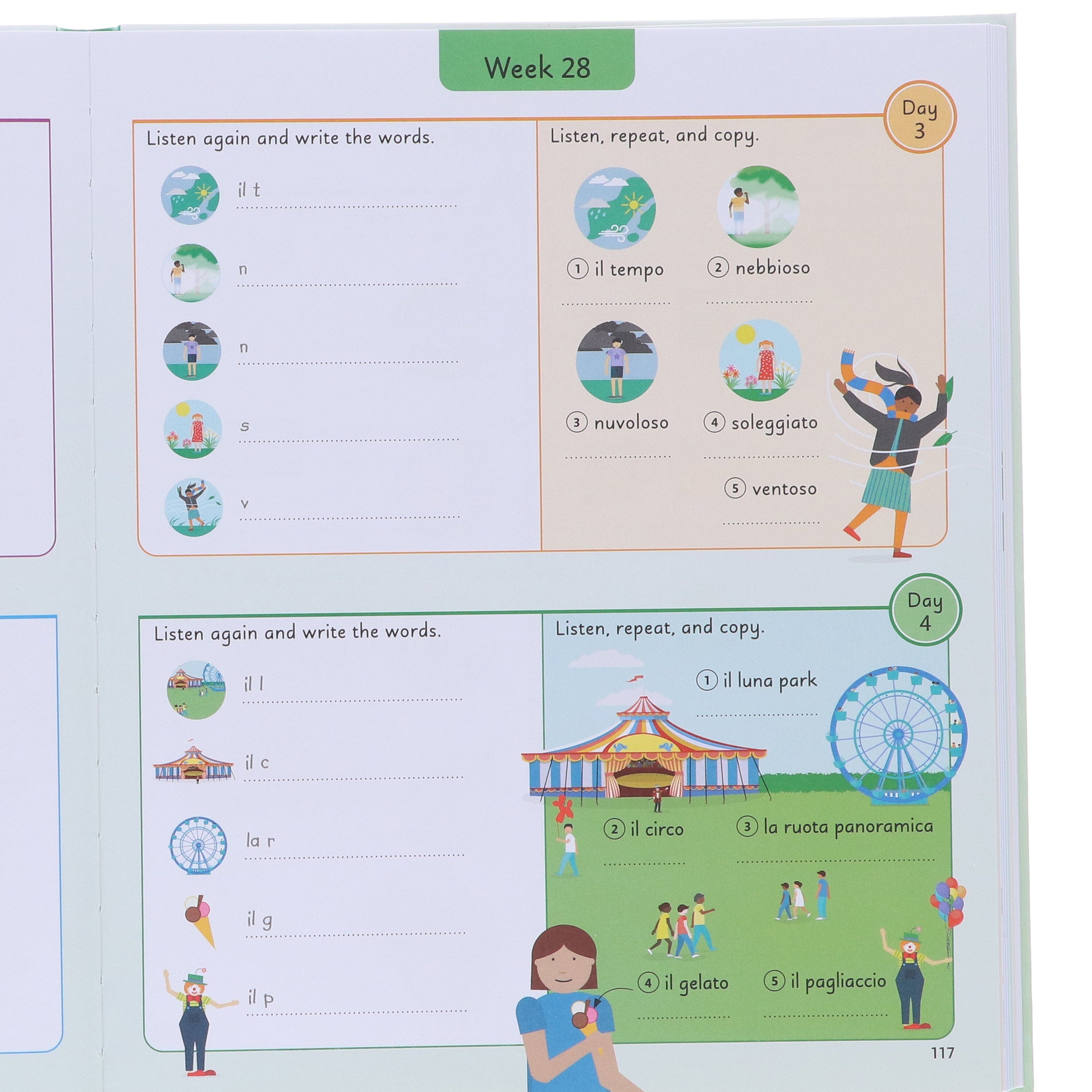 Italian for Everyone Junior 5 Words a Day: Learn and Practise 1,000 Italian Words - Ages 5-9 - Flexibound