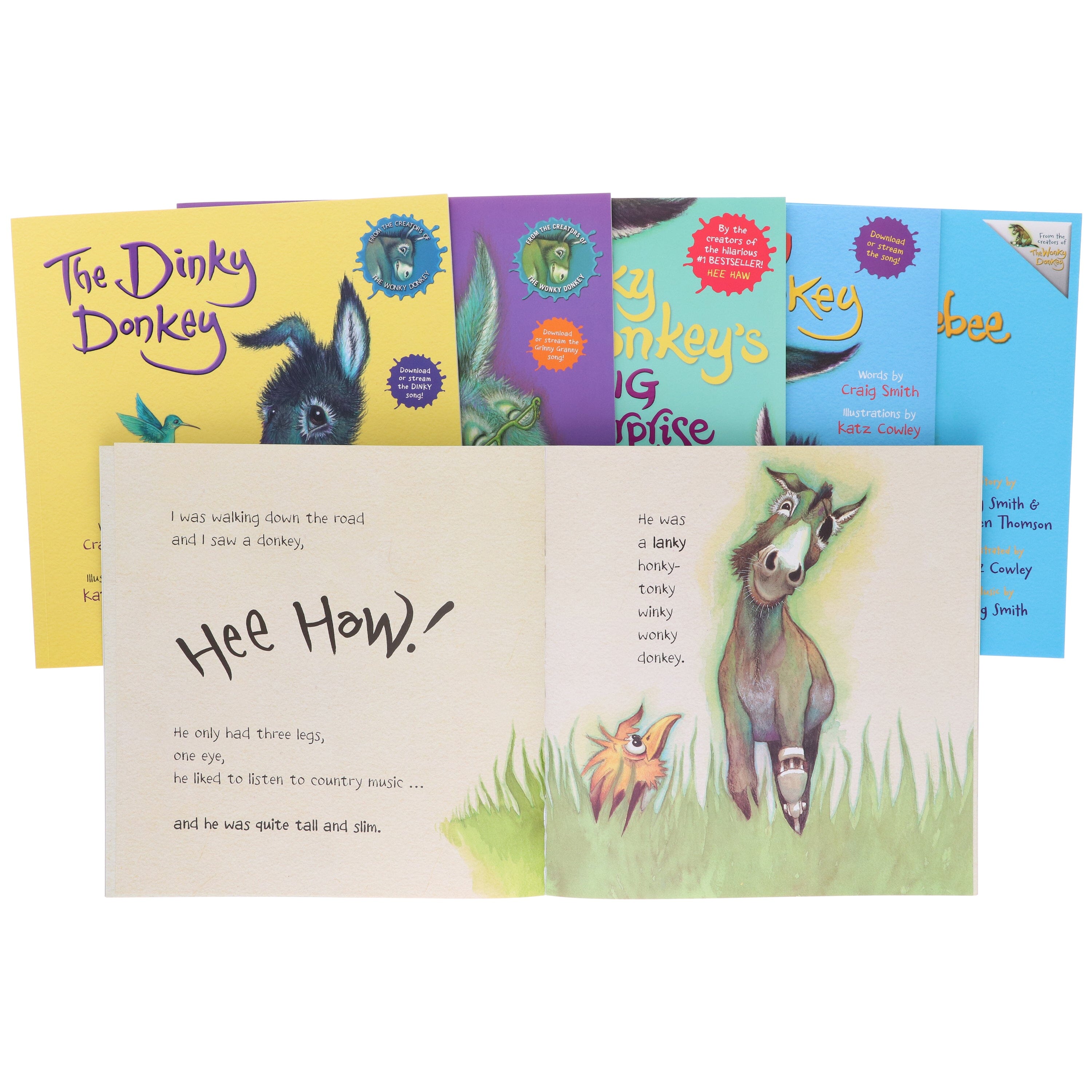 Wonky Donkey Series by Craig Smith & Maureen Thomson Illustrated 6 Books Collection Set - Ages 3+ - E-B00k