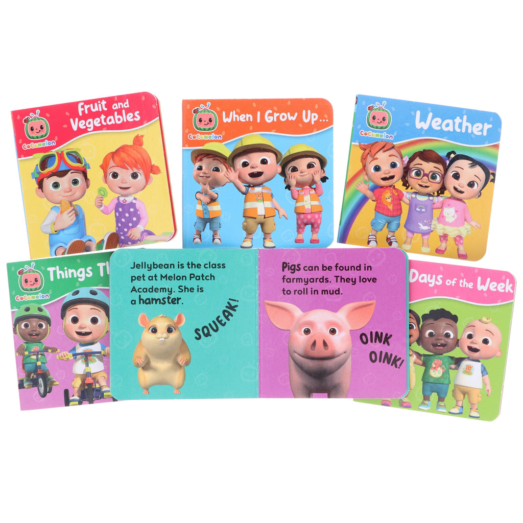 CoComelon Little Learners Pocket Library: 6 Mini Books Collection E-Books Set - Ages 1-4 - Board Book