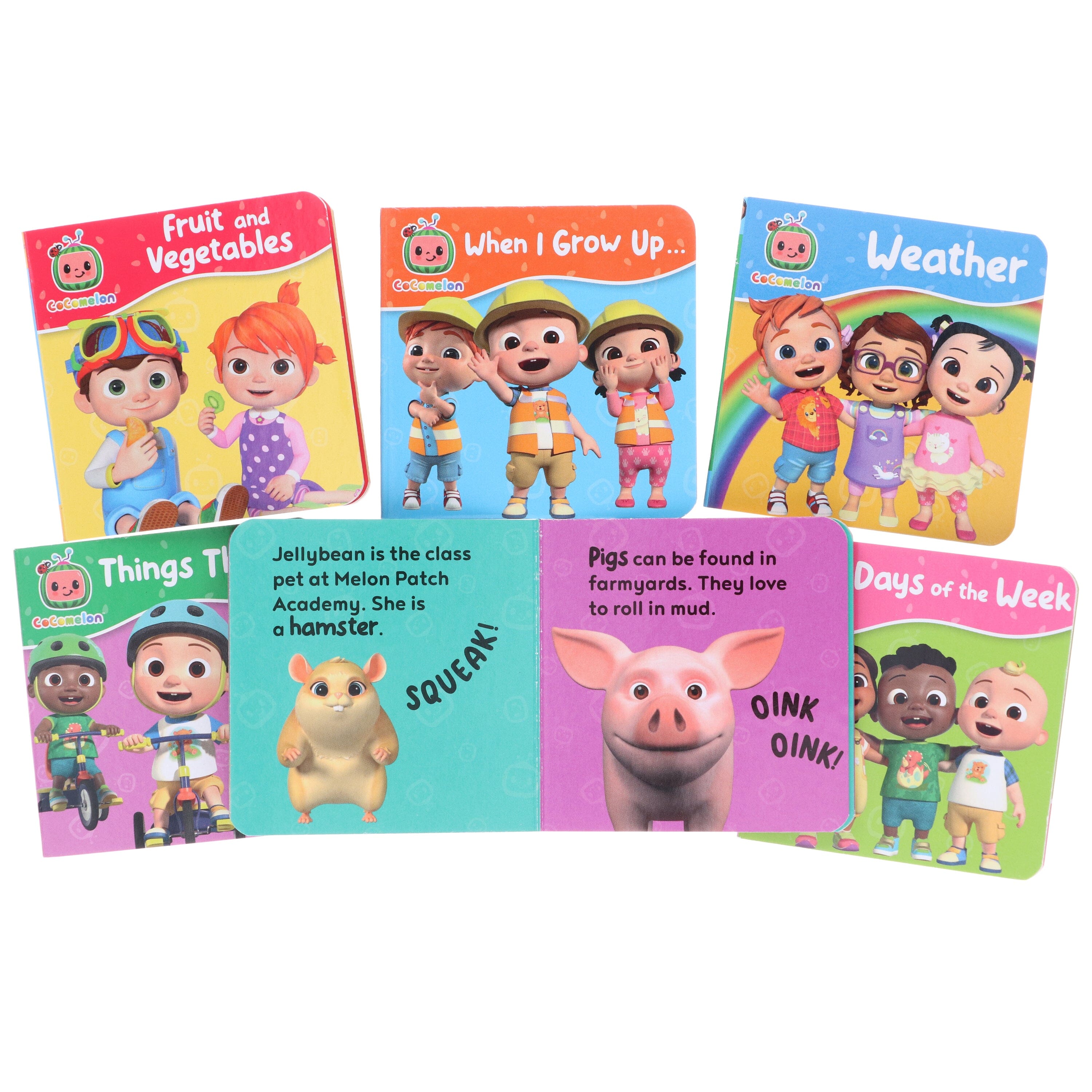CoComelon Little Learners Pocket Library: 6 Mini Books Collection E-Books Set - Ages 1-4 - Board Book