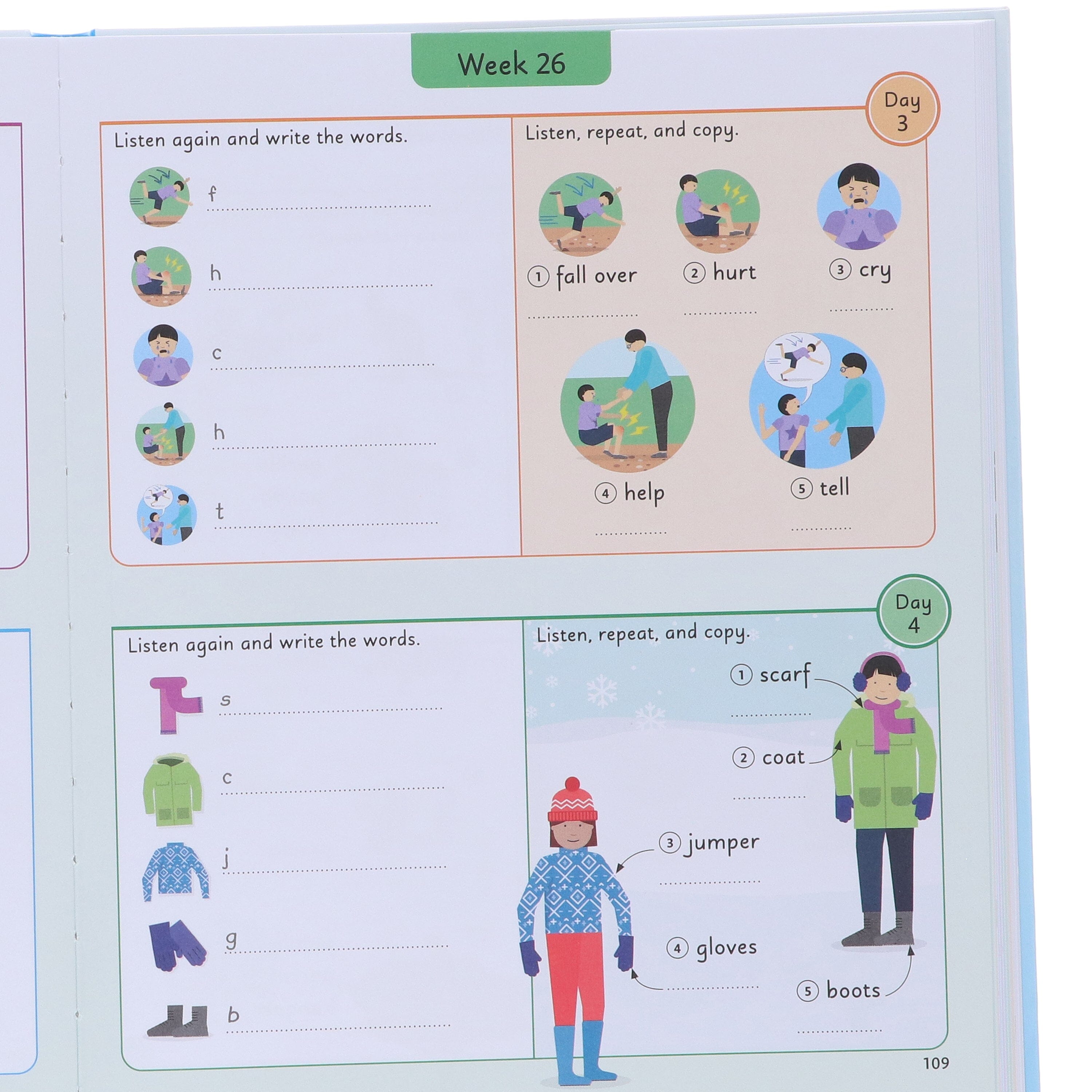 English for Everyone Junior 5 Words a Day: Learn and Practise 1,000 English Words - Ages 6-9 - Flexibound