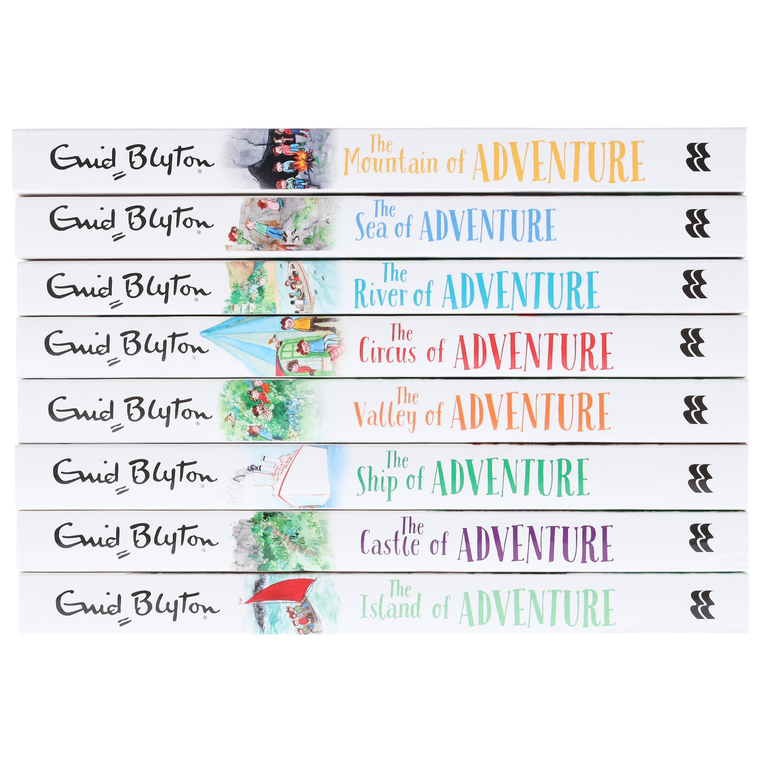 Damaged - Enid Blyton Adventure Series (Mountain, Sea, River, Circus, Valley, Ship, Castle, Island) 8 Books Collection Box set - Ages 9-14 - E-B00k - T 33