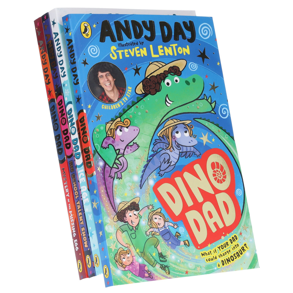 Dino Dad Series by Andy Day Illustrated 4 Books Collection Set - Ages 4-8 - E-B00k