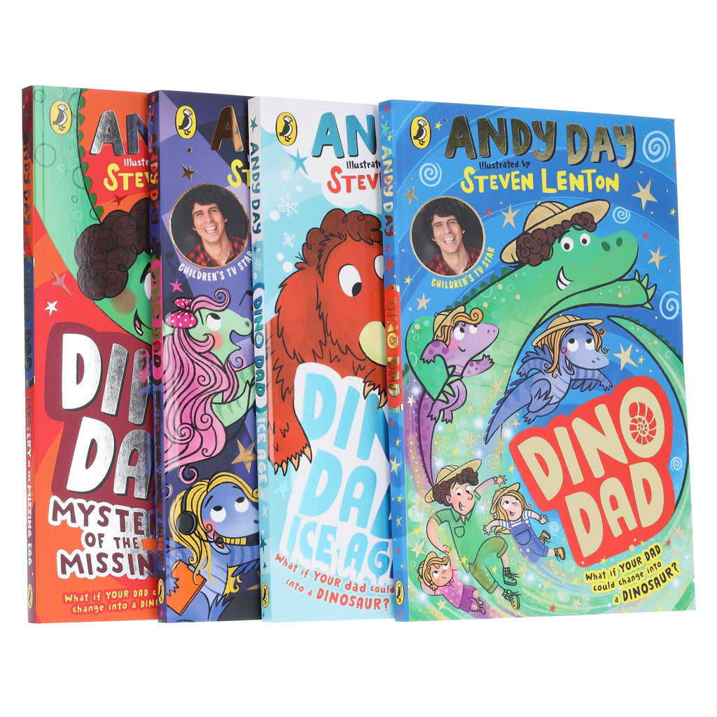 Dino Dad Series by Andy Day Illustrated 4 Books Collection Set - Ages 4-8 - E-B00k